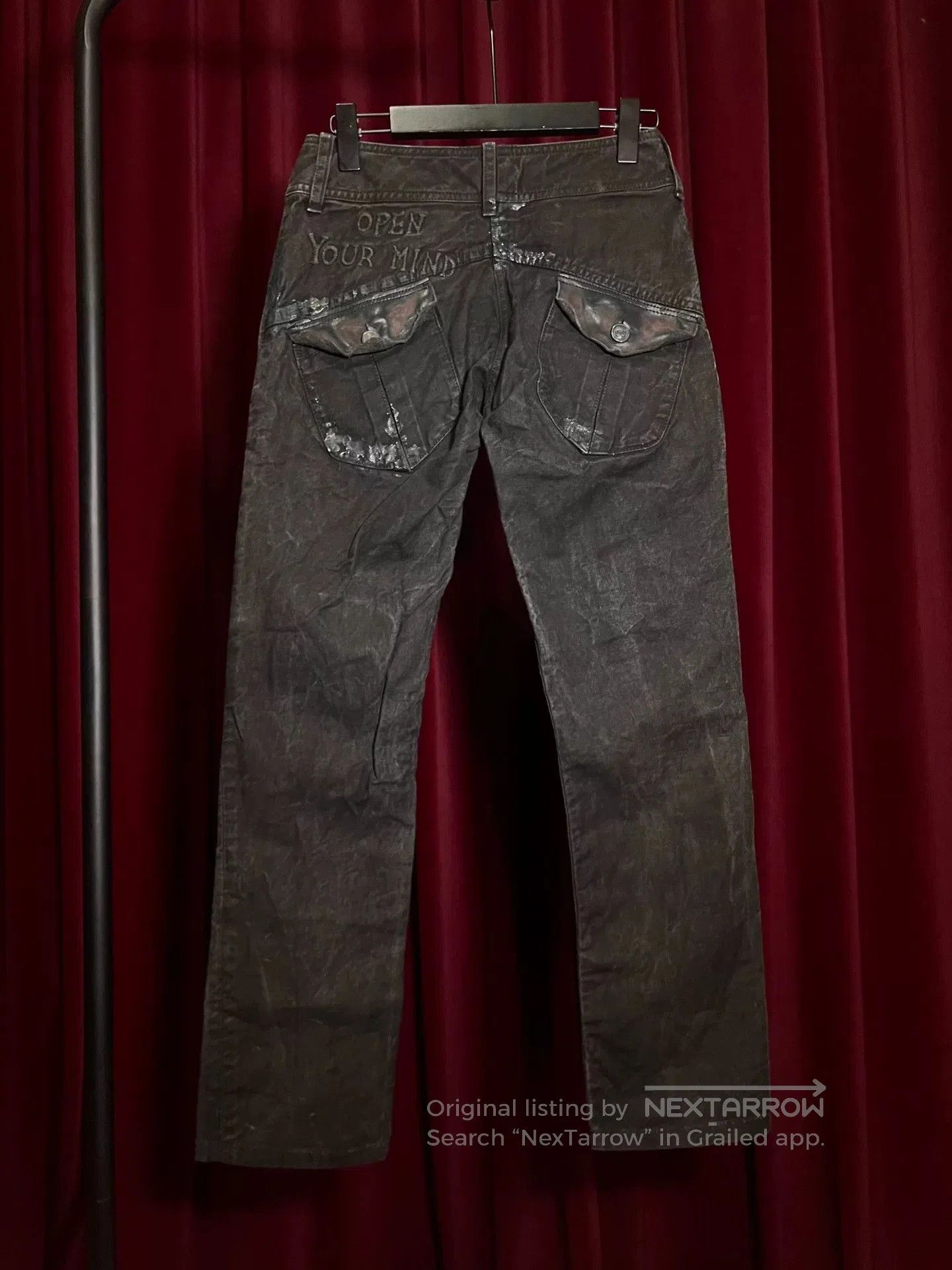 Japanese Brand embroidered denim pants with patchwork details. Size US 36 / EU 52 - 7 Thumbnail