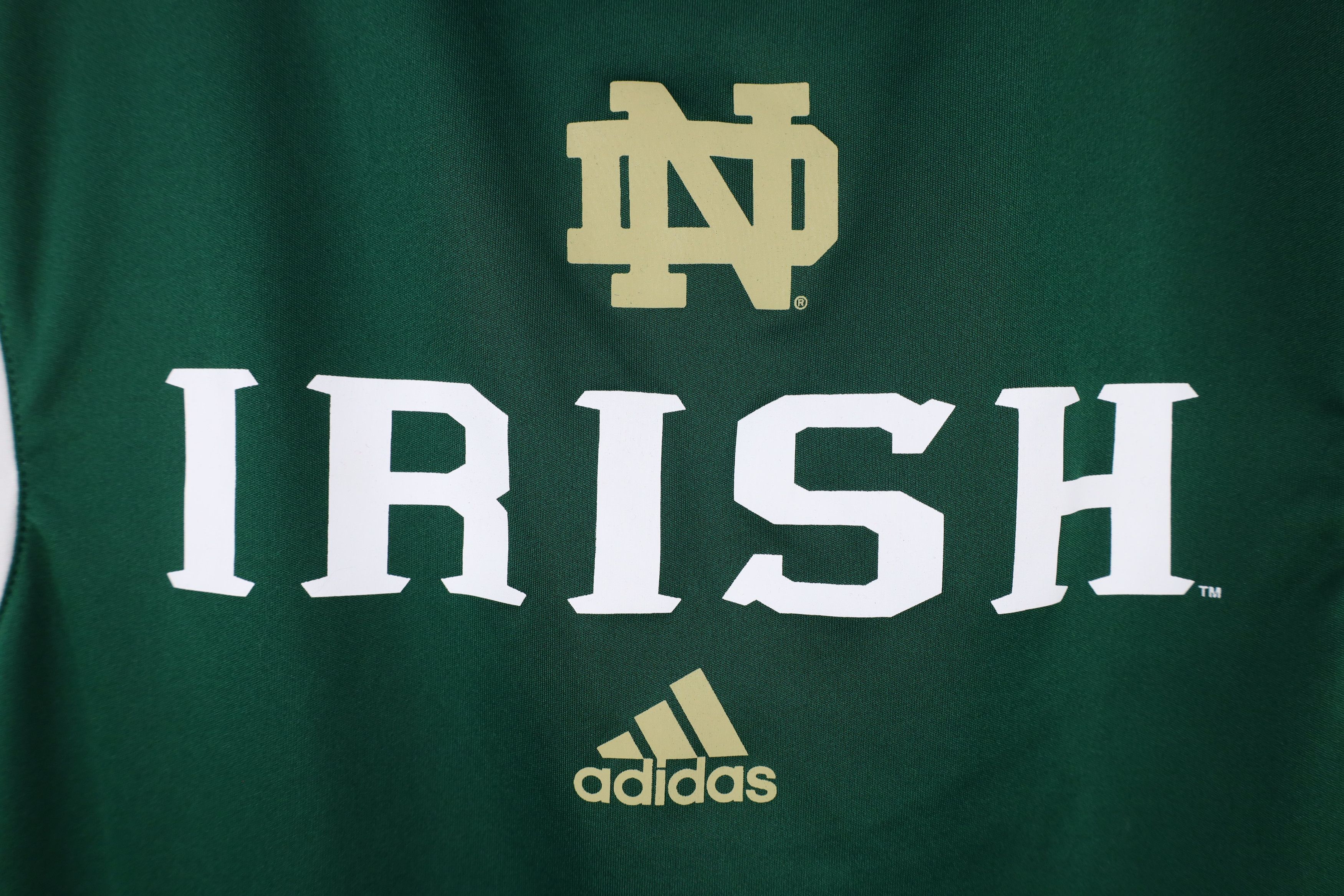 Adidas × Vintage Adidas Notre Dame University Football Irish T-Shirt Green Size US XL / EU 56 / 4 - 4 Thumbnail