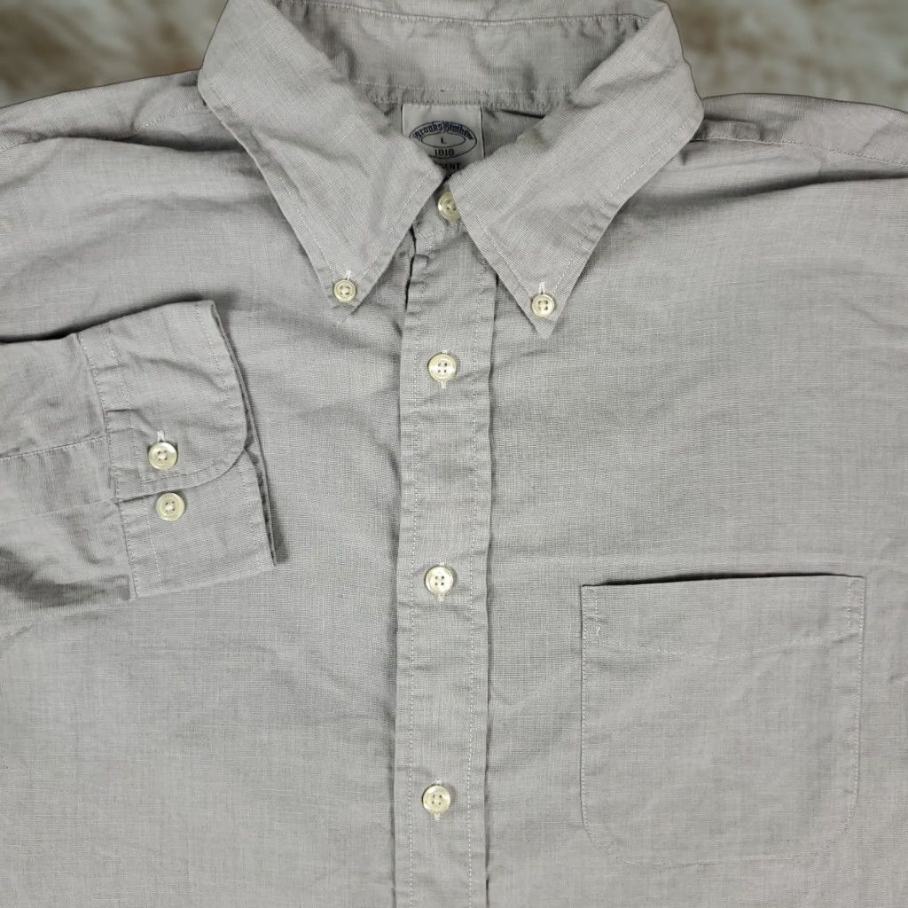 Brooks Brothers Brooks Brothers Shirt Mens Large Gray Regent Button Up Long Sleeve Size US L / EU 52-54 / 3 - 1 Thumbnail