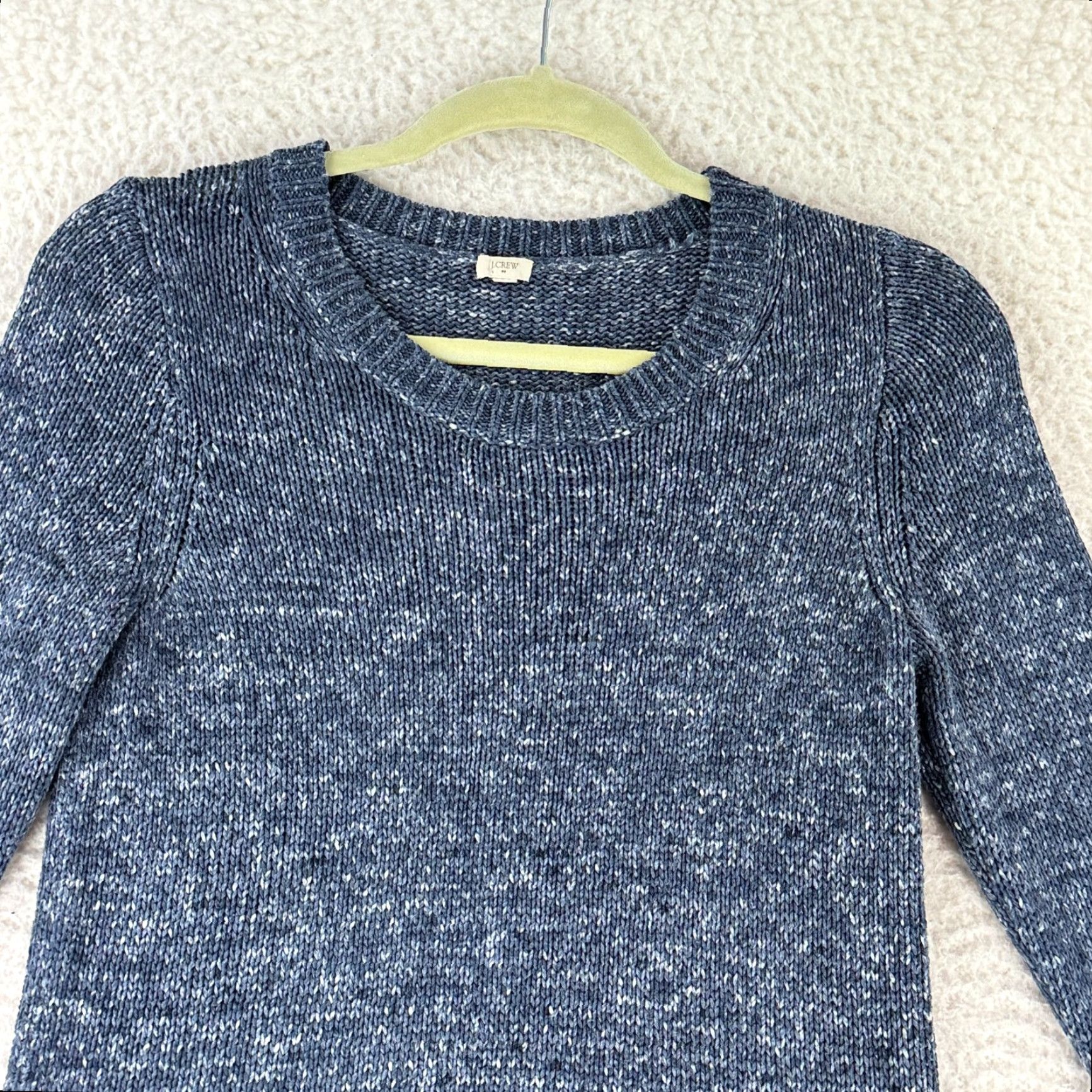 J.Crew J. Crew Blue Knit Crew Neck Sweater Womens 3/4 Sleeve Pullover Size Small Size S / US 4 / IT 40 - 2 Thumbnail