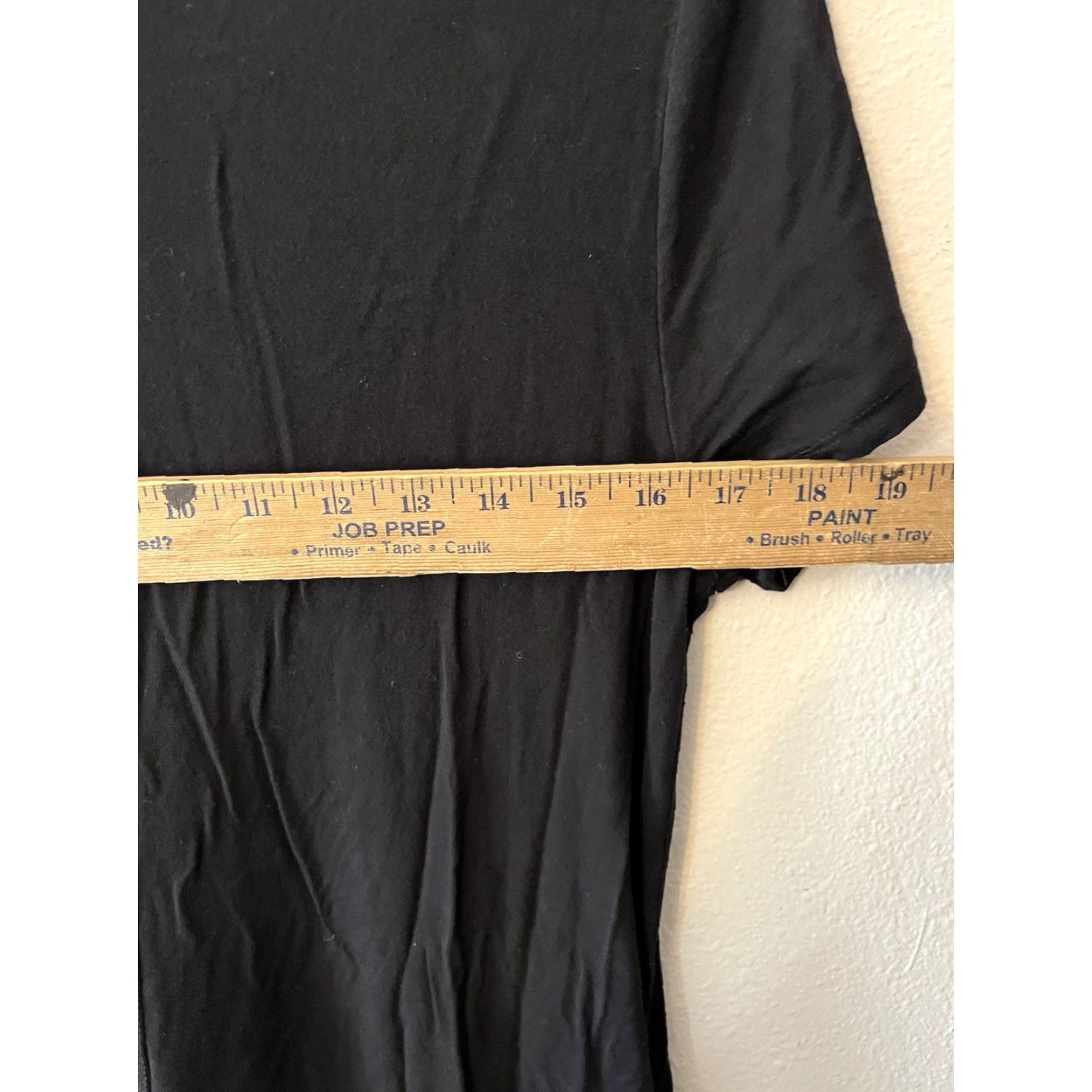 Vintage Premise Black Solid V-Neck T-Shirt Dress Pockets – Size M Women Size M / US 6-8 / IT 42-44 - 4 Thumbnail