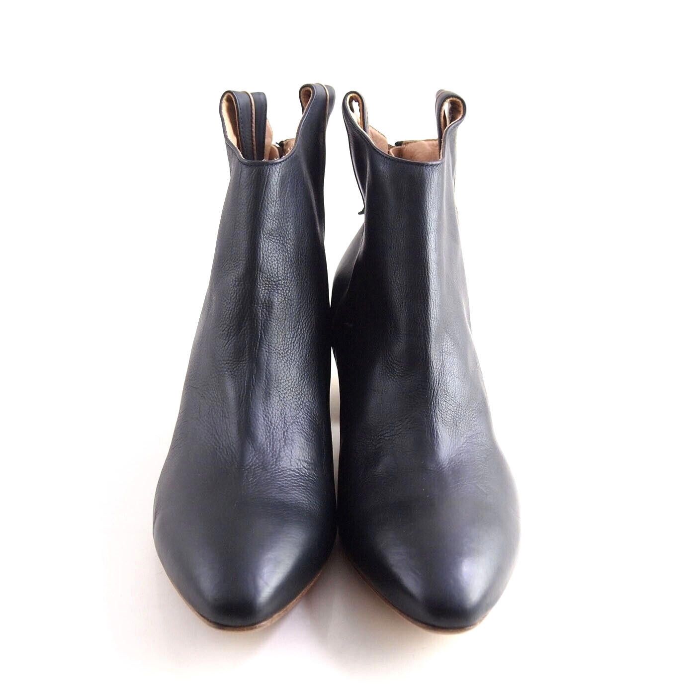 VIC MATI Vic Matie Ankle Boots Black Leather Womens US 11 EU 41 Size US 11 / IT 41 - 3 Thumbnail