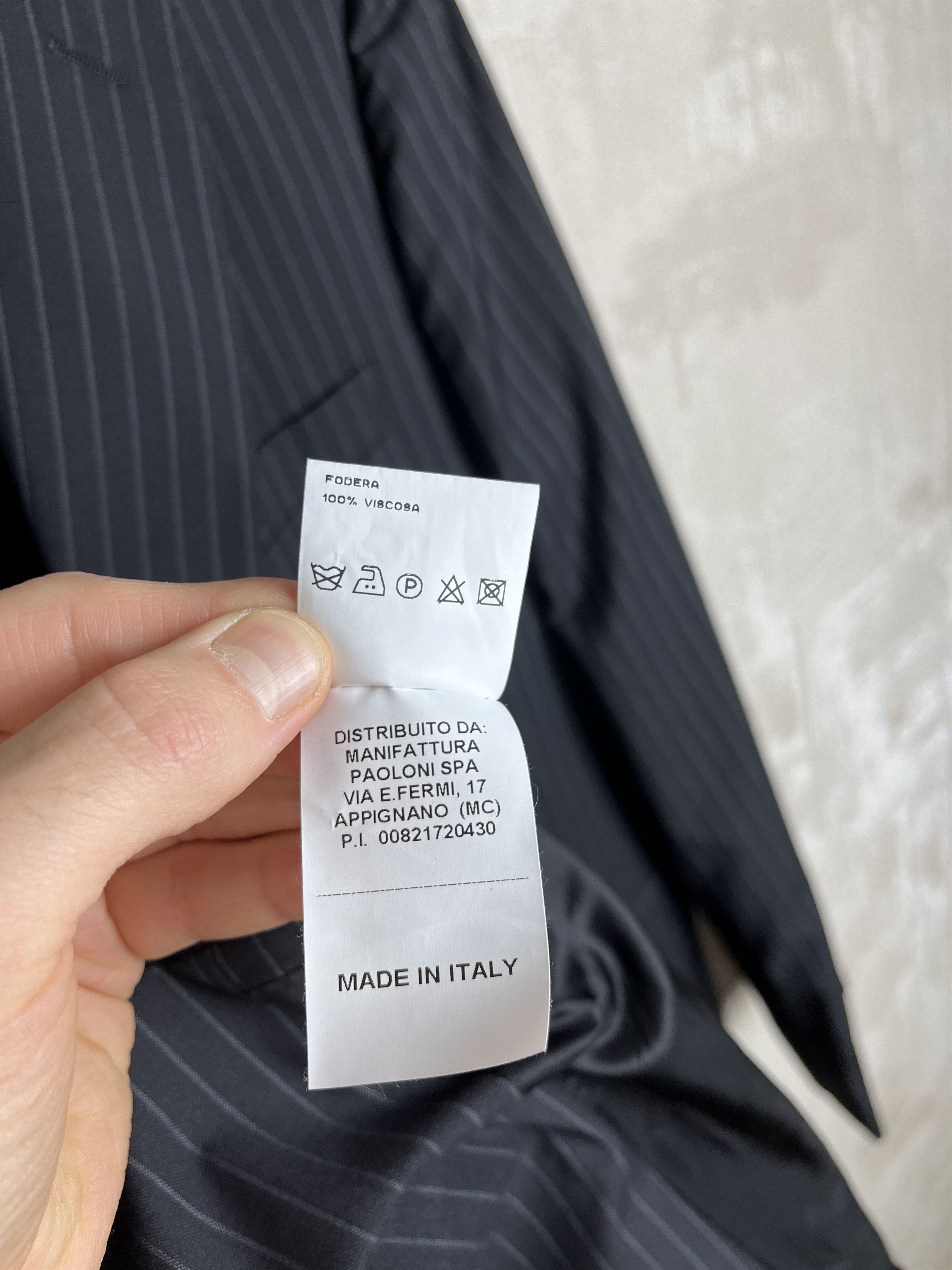 Paoloni Paoloni Extra-fine Virgin Wool Striped Blazer Size 54 Size US L / EU 52-54 / 3 - 16 Thumbnail