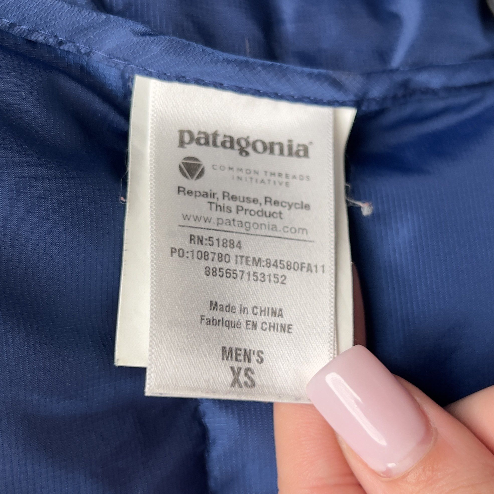 Patagonia Fitz Roy Down Hoody Parka Jacket Blue Men`s Size US XS / EU 42 / 0 - 10 Thumbnail
