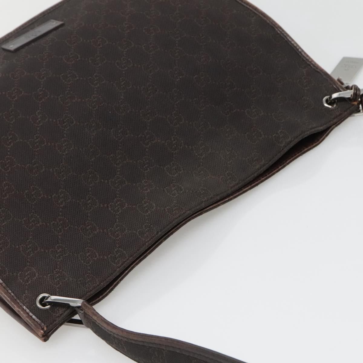 Gucci GUCCI GG Canvas Shoulder Bag Dark Brown Size ONE SIZE - 6 Thumbnail