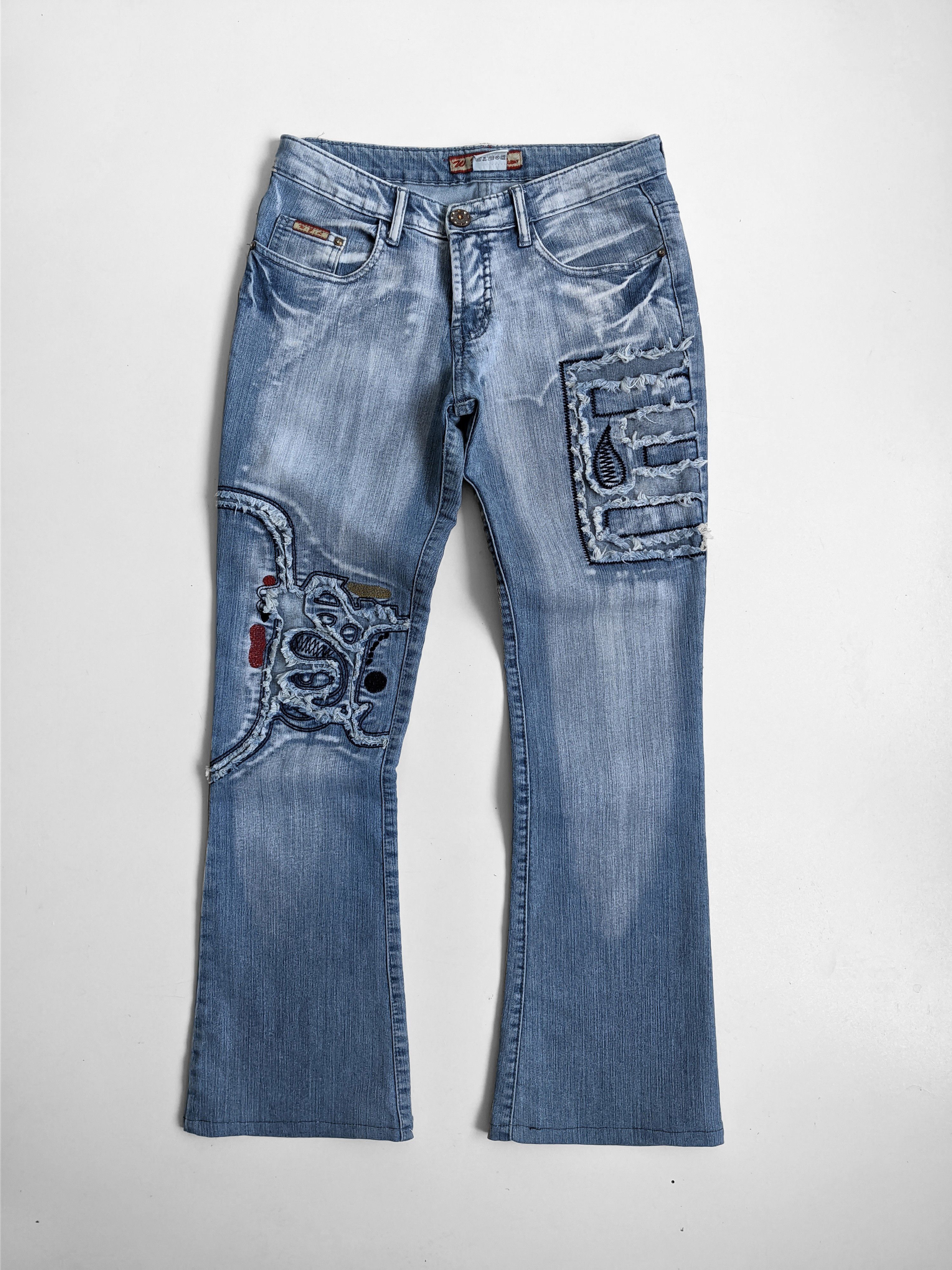 Vintage Vintage jeans distressed y2k avant garde denim Size 28" / US 6 / IT 42 - 3 Thumbnail