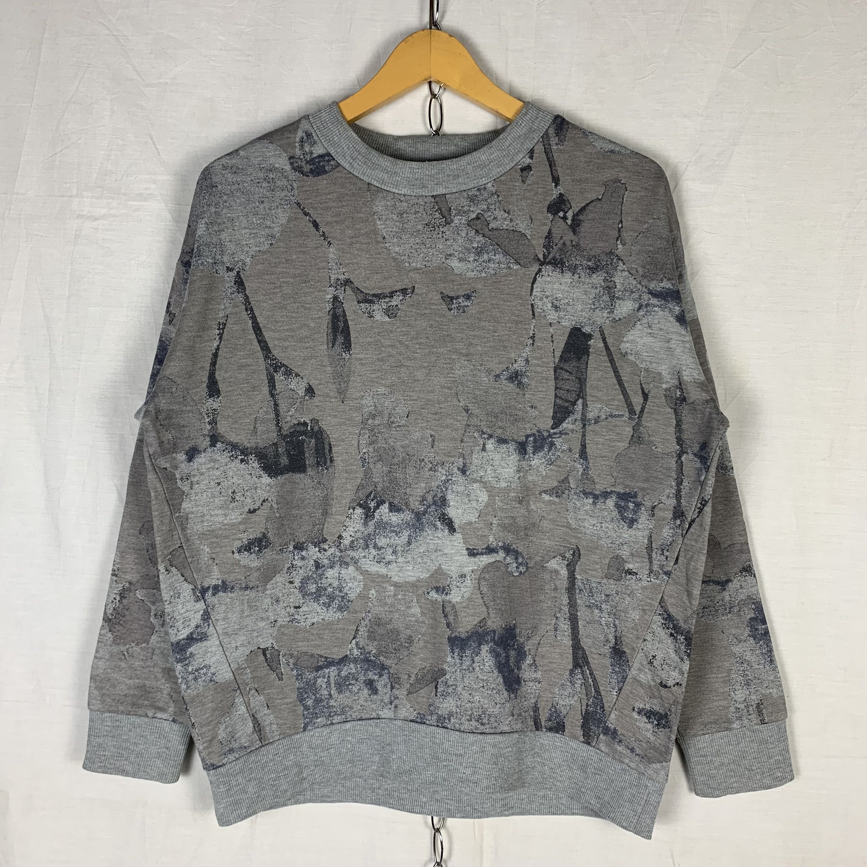 Japanese Brand KBF Abstract Art Pattern Over Print Sweatshirt Crewneck Size US M / EU 48-50 / 2 - 1 Thumbnail