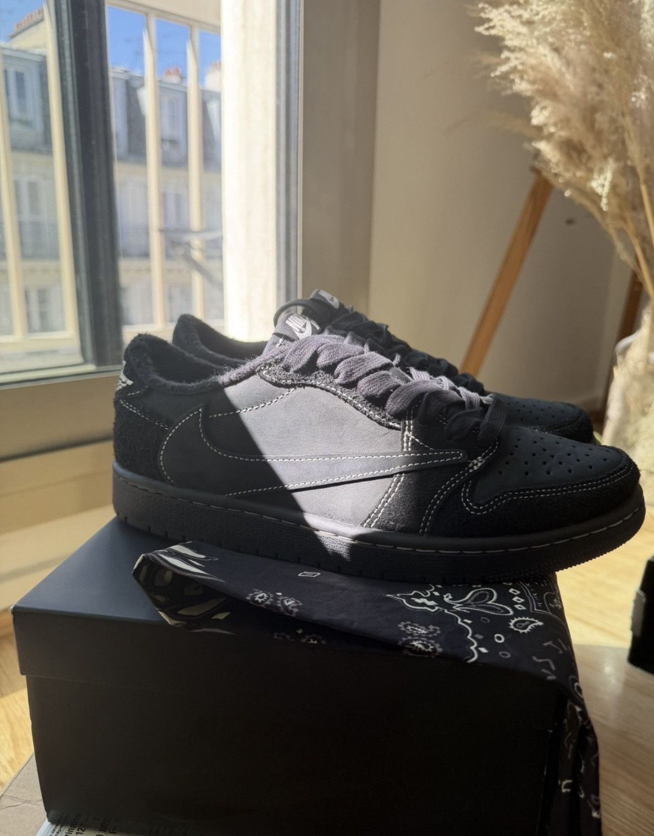 Nike × Travis Scott Jordan 1 Retro Low OG SP x Travis Scott "Black Phantom" Size US 7 / EU 40 - 9 Thumbnail