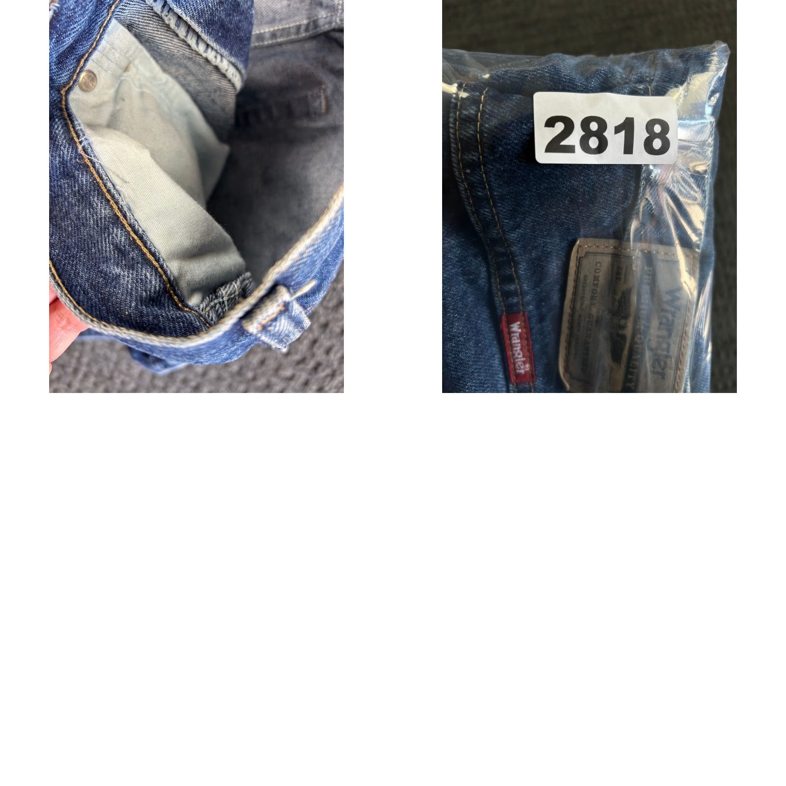 Wrangler VINTAGE Wrangler Jeans Regular Straight Fit 33 x 32 Blue Distressed Pockets 5-Pocket Logo Men's Wrangler 96501MR Denim Cotton United States Size US 33 - 8 Thumbnail