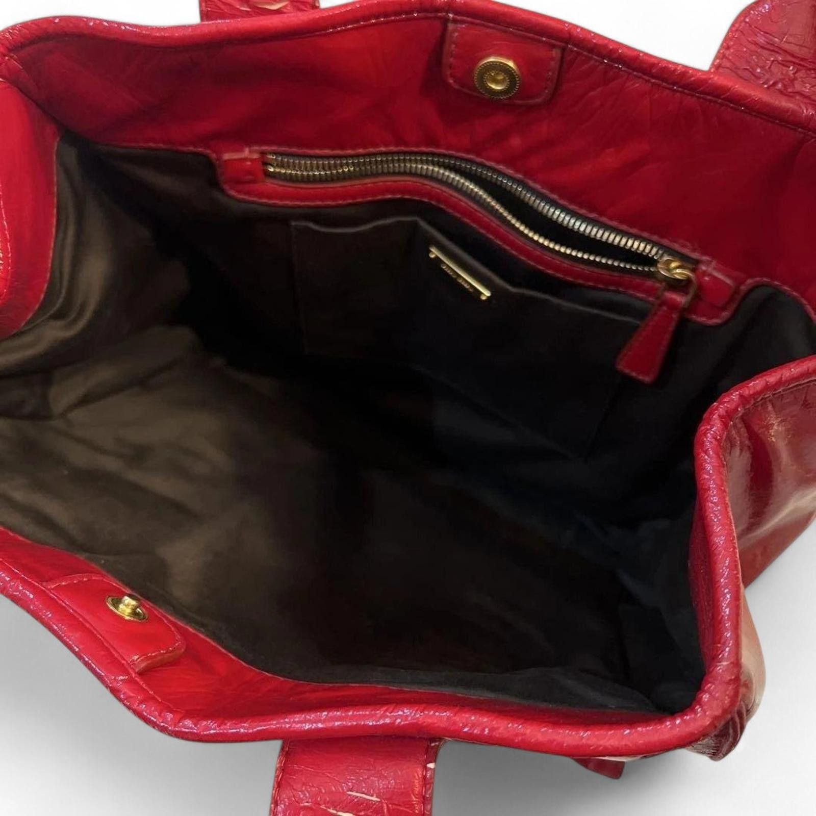 Miu Miu Miu Miu - Red Patent Leather Tote Bag Size ONE SIZE - 3 Thumbnail