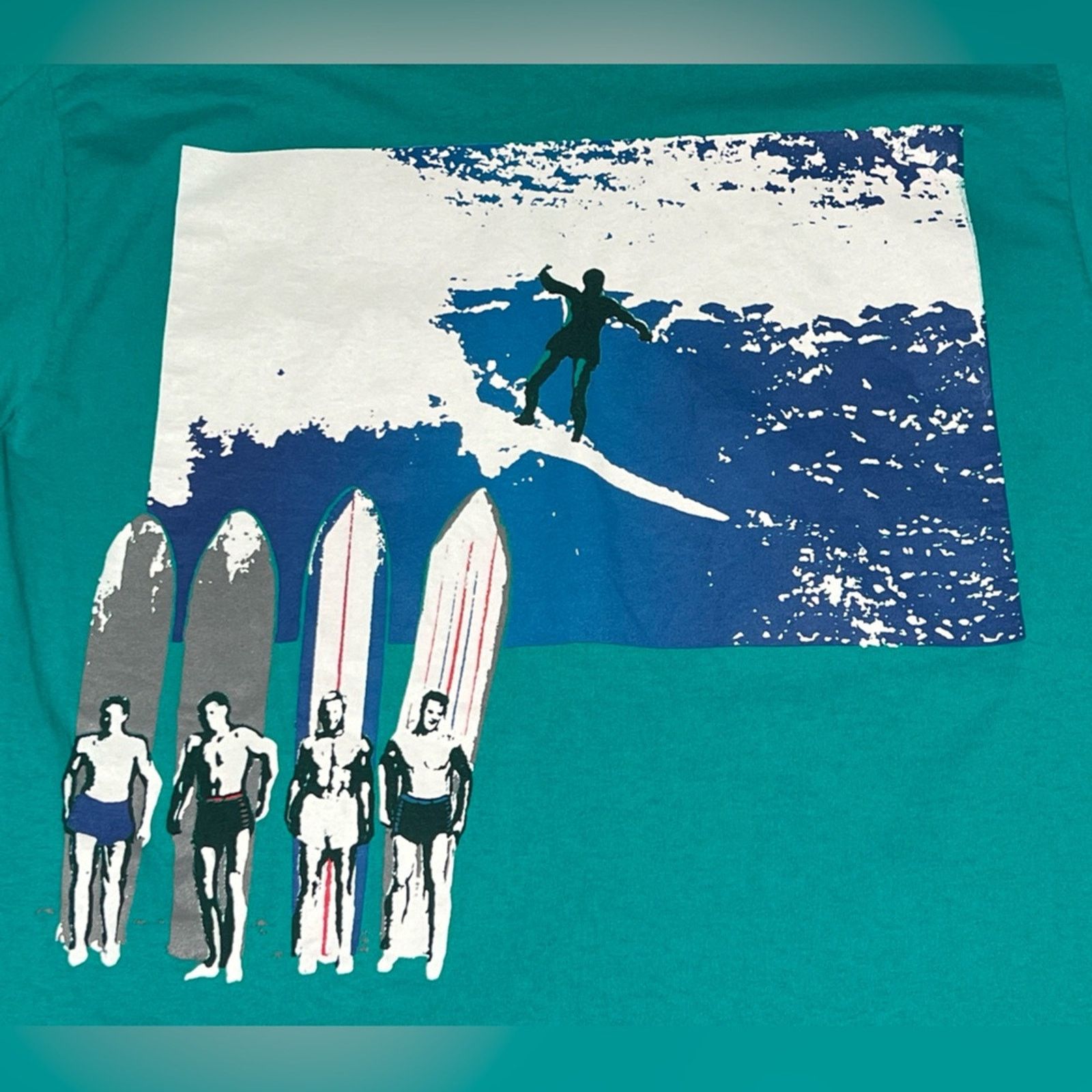 Vintage Vintage 80’s 90s Hobie All Over Print AOP Single Stitch Surf Size US L / EU 52-54 / 3 - 4 Thumbnail