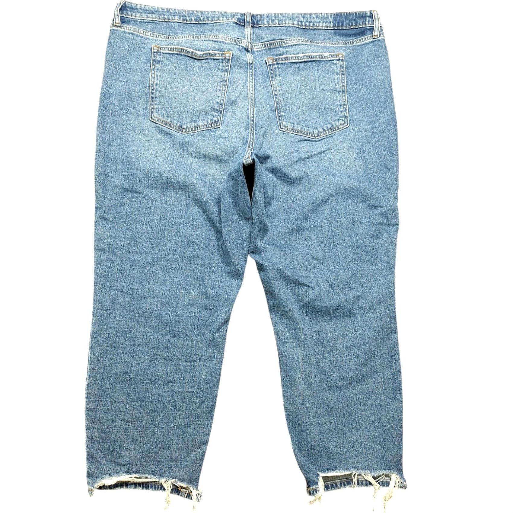 Abercrombie & Fitch Abercrombie & Fitch Jeans Women 36 Regular 24 Blue Distressed 5-Pocket Zip Mom High Rise 13 In Inseam Denim Cotton Blend Medium Wash Size 25" / US 0 / IT 36 - 2 Thumbnail