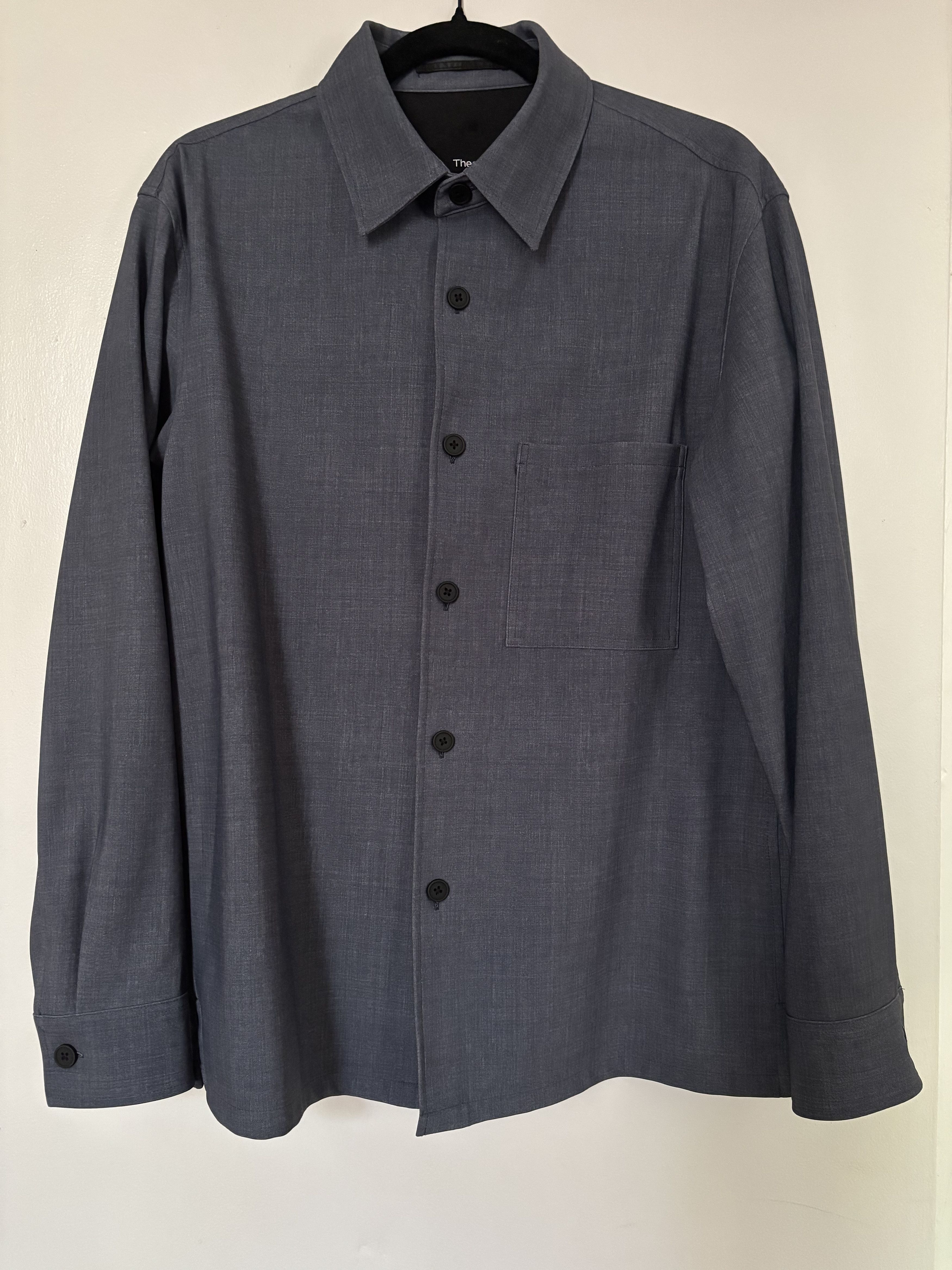 Theory Theory Men's Clyfford Precision Ponte Shirt Jacket in Blue S Size US S / EU 44-46 / 1 - 1 Thumbnail