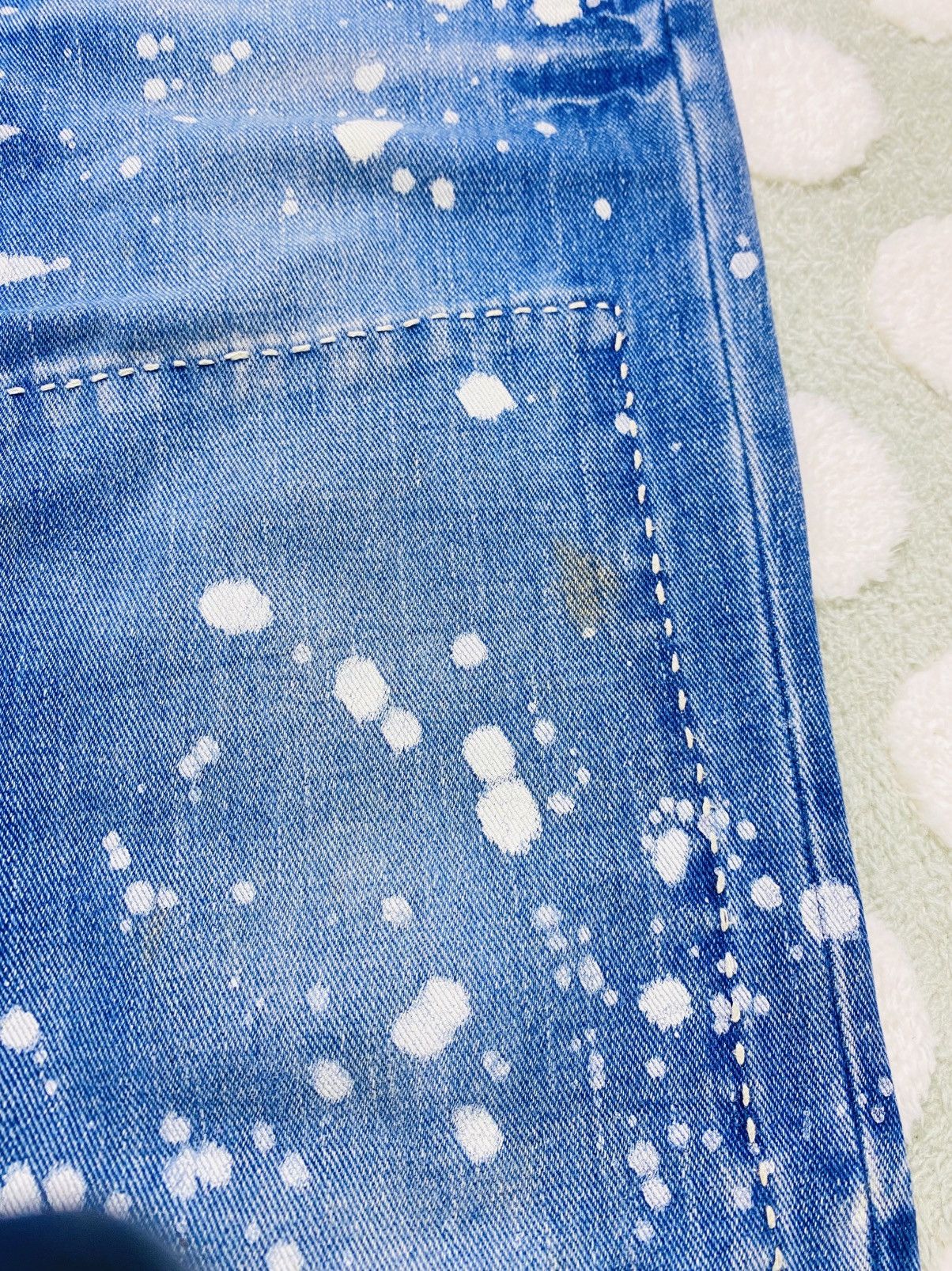 Japanese Brand Japanese boro-style custom patchwork paint-splatter jeans Size US 32 / EU 48 - 11 Thumbnail