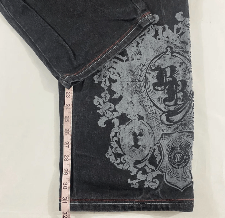 Japanese Brand American New Pattern Letters Baggy Jean Size US 30 / EU 46 - 3 Thumbnail