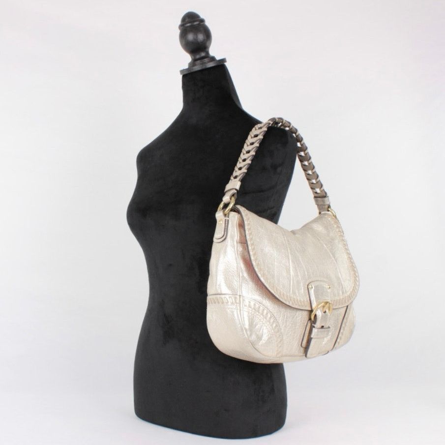 Coach Coach Metallic Whipstitch Leather Bag in Champagne Gold Size ONE SIZE - 2 Thumbnail