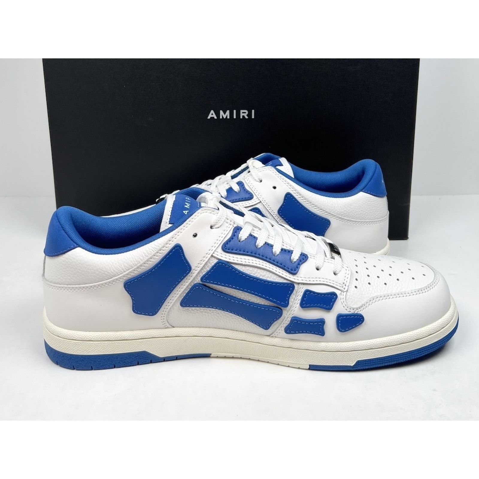 Amiri Size 15US - Amiri Skel Top Low White/Blue NEW Size US 15 / EU 48 - 4 Thumbnail