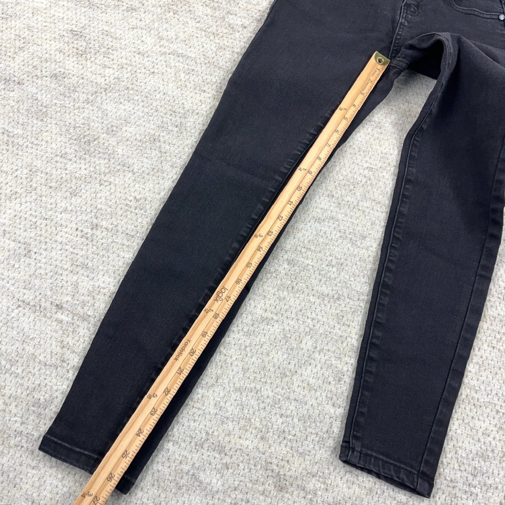 Vintage Judy Blue Jeans Women 1 25 Skinny High Rise Black Wash Faded Stretch Pockets 5-Pocket Denim Stretch Medium Blue Regular Women's Jeans Size 42" / US 20 - 7 Thumbnail