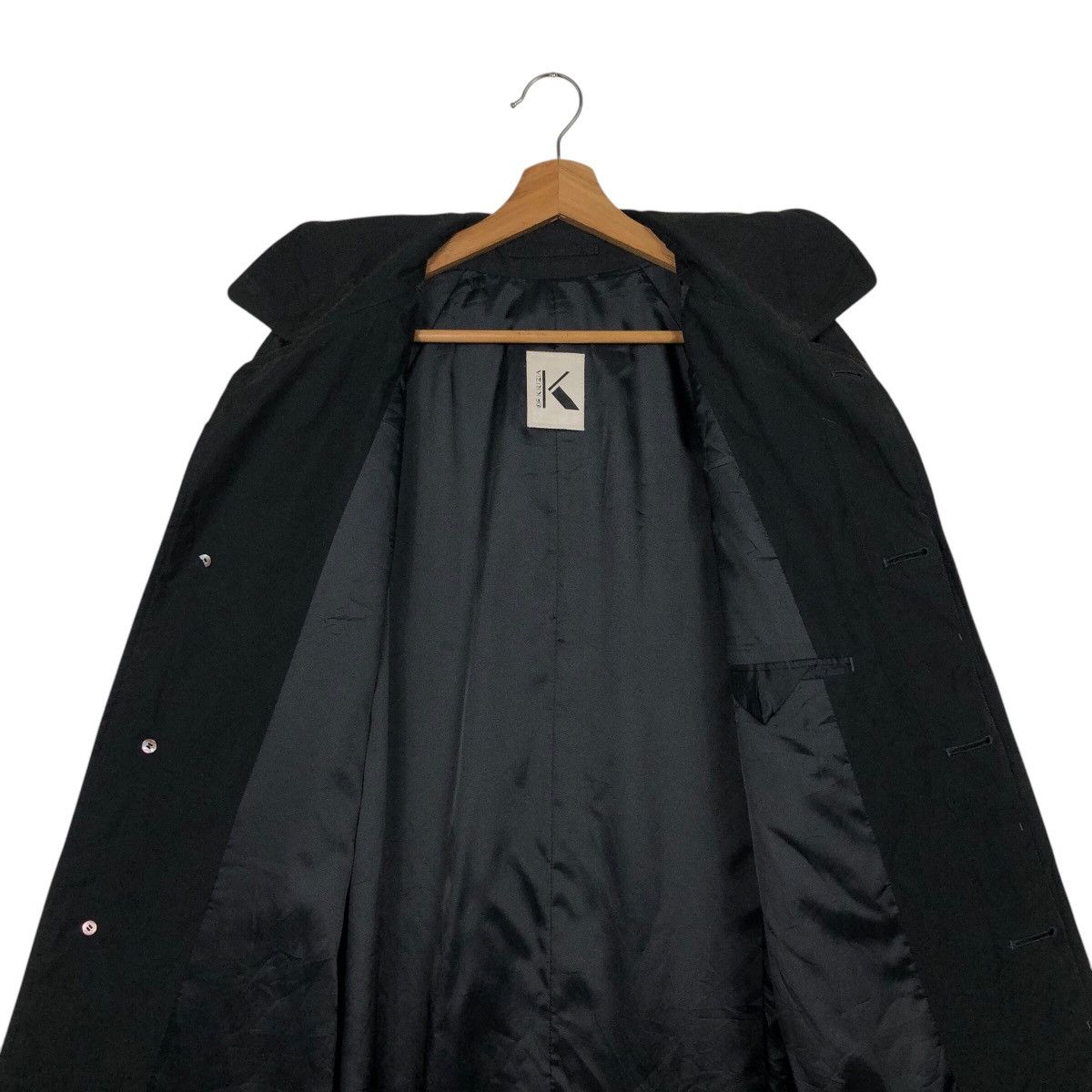 Issey Miyake 📌Rich Black - Vintage Long Jacket Of Krizia Japan Made Size US M / EU 48-50 / 2 - 16 Thumbnail