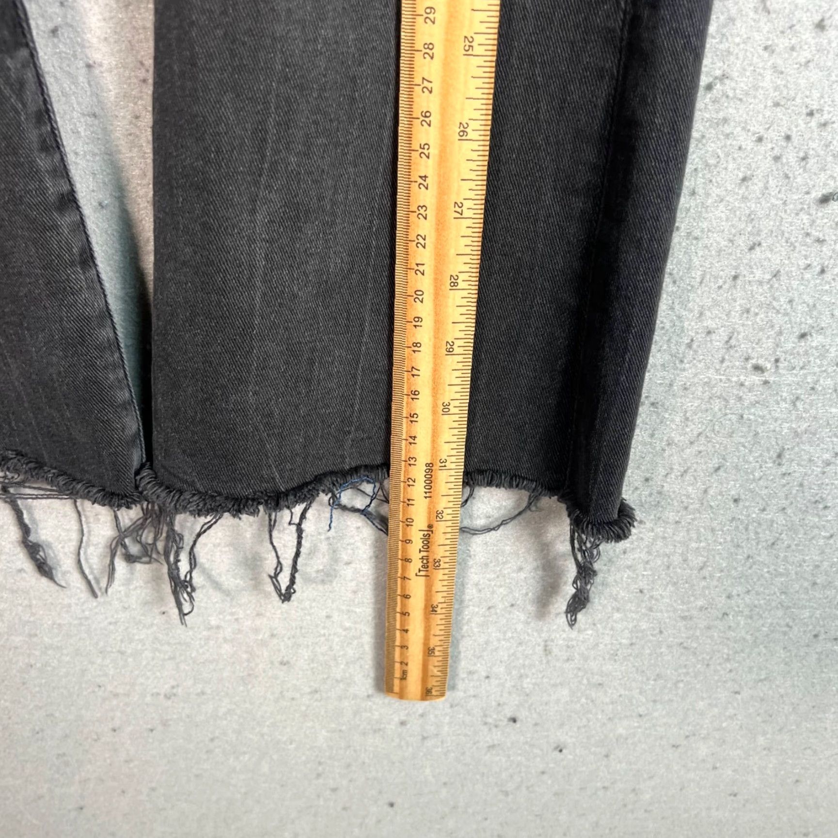 Tommy Hilfiger Tommy Jeans Black Crop Flare Denim Jeans Womens Size 27 Frayed Hem Size 27" / US 4 / IT 40 - 7 Thumbnail