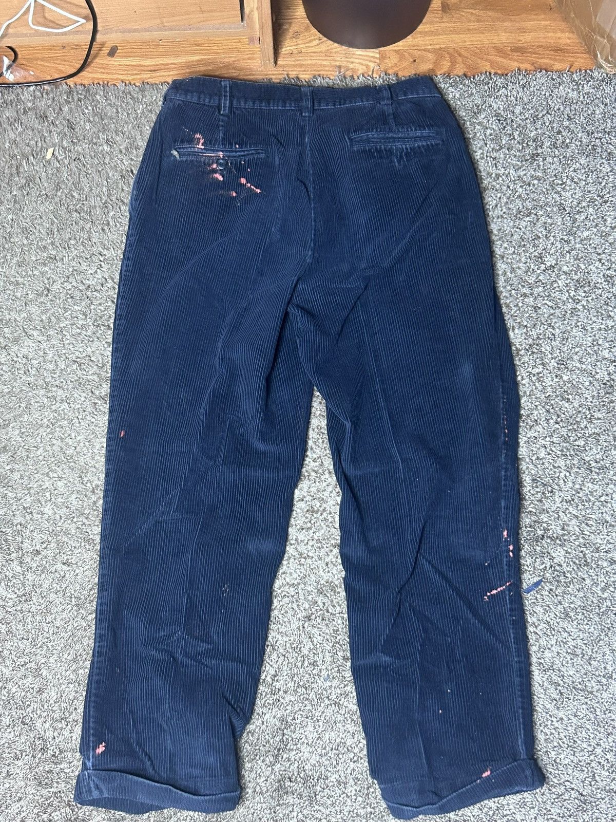 Other Blue corduroy with bleach stain Size US 34 / EU 50 - 2 Thumbnail