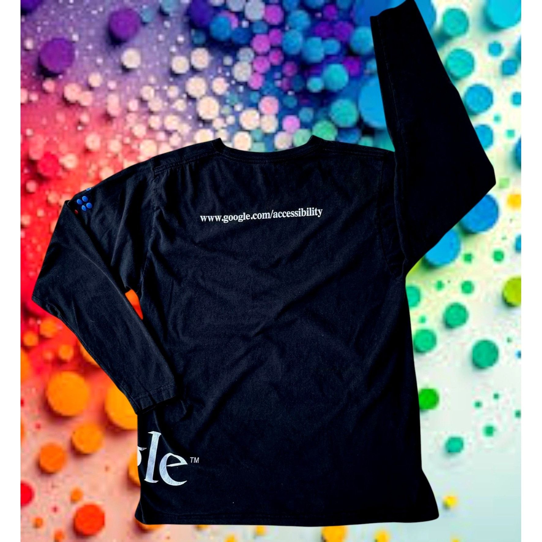 Other VTG Rare Google Long Sleeve T Shirt Large Black Colorful Dot Size US L / EU 52-54 / 3 - 5 Thumbnail
