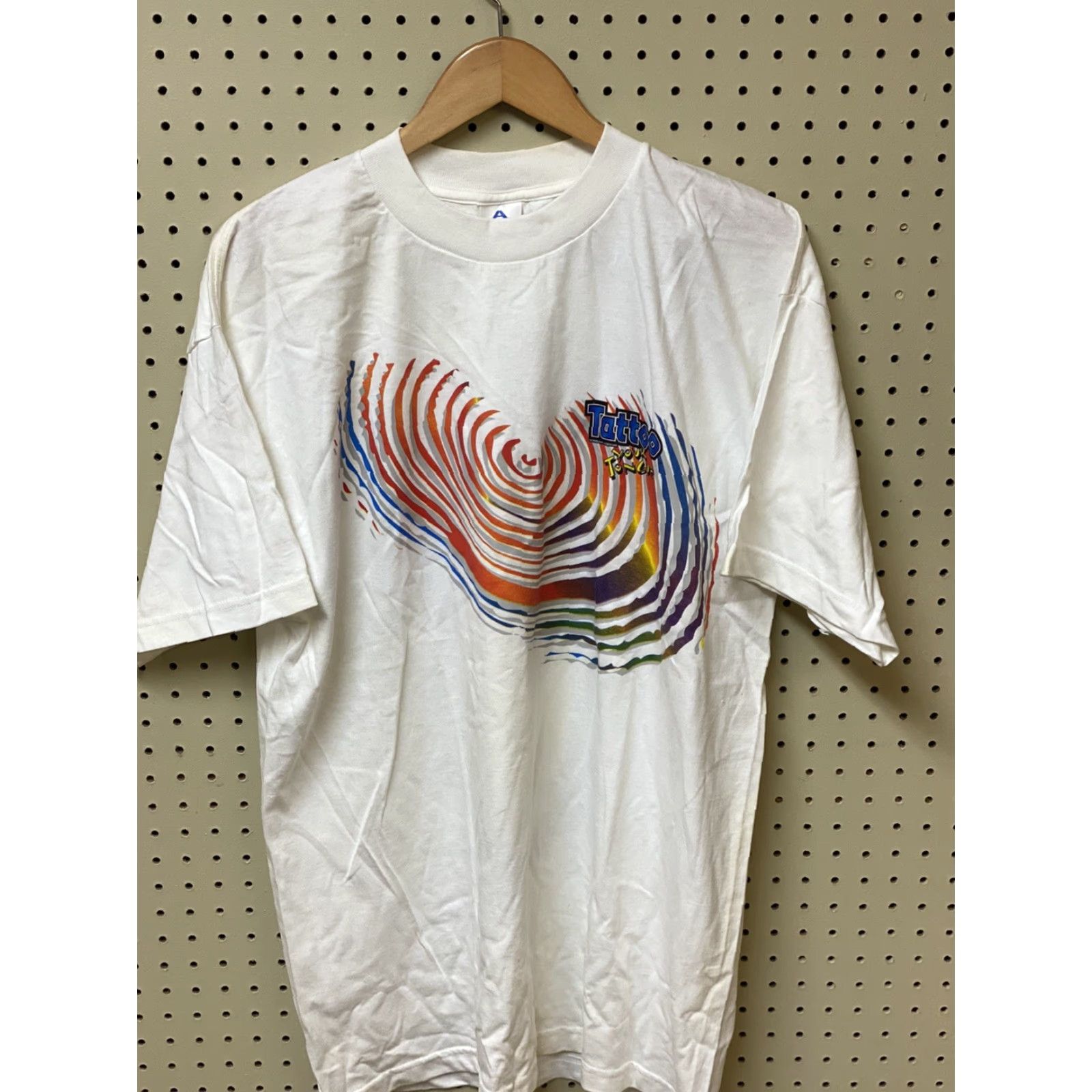 Doublet VINTAGE Alstyle Double Sided Shirt White XL NOS VTG SCHNAPPS Liqueur Tattoo Your Tongue Mens Shirt White XL Size US XL / EU 56 / 4 - 2 Thumbnail