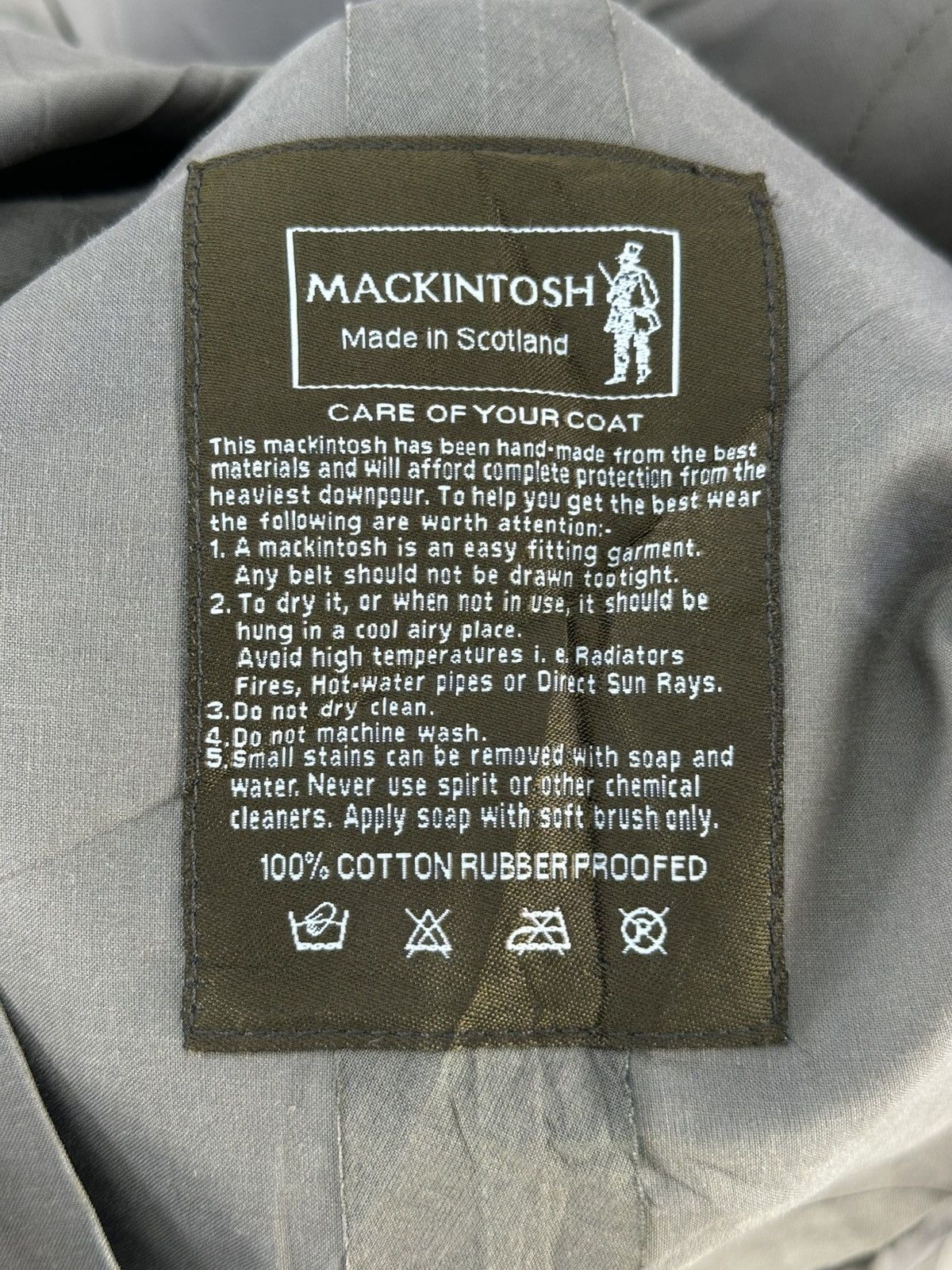 Mackintosh Mackintosh Scotland Cotton Rubber Proofed Jacket Size US S / EU 44-46 / 1 - 14 Thumbnail