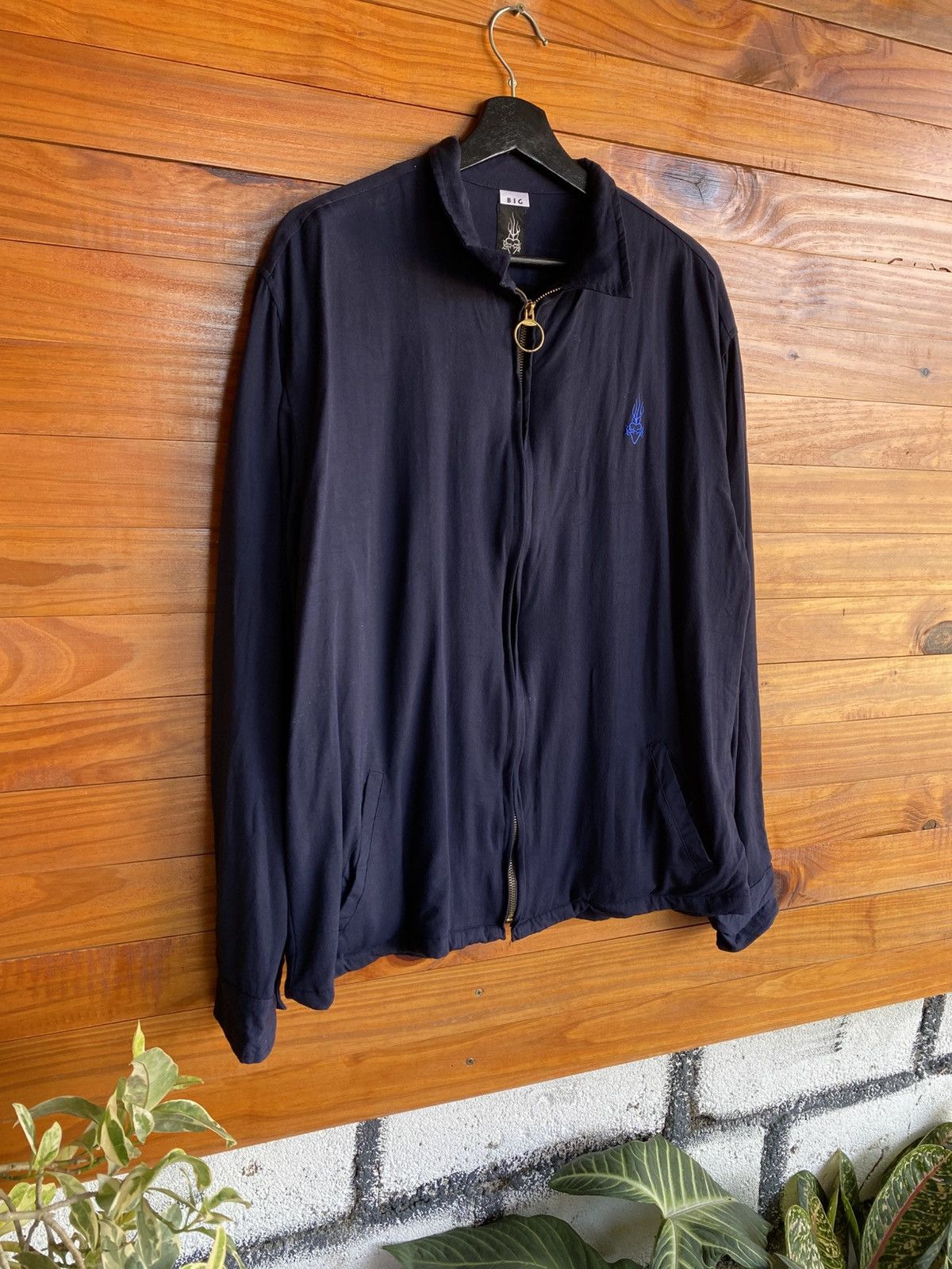 Japanese Brand Vintage Navy Zip Jacket Limited Edition | Minimal Size US L / EU 52-54 / 3 - 5 Thumbnail
