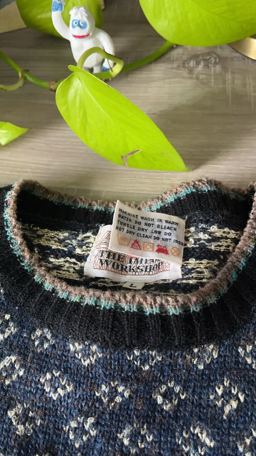 Vintage 80s-90s Abstract Knit Vintage Sweater Size US L / EU 52-54 / 3 - 6 Thumbnail
