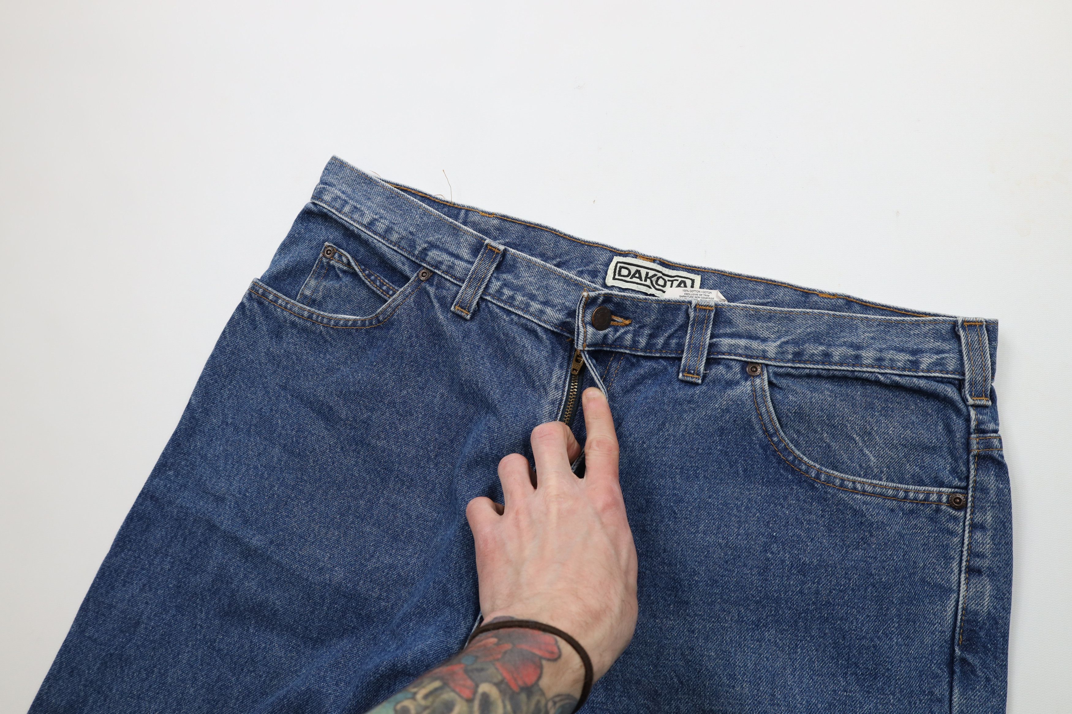 Vintage Vintage 90s Streetwear Baggy Fit Wide Leg Denim Jeans Blue Size US 40 / EU 56 - 6 Thumbnail