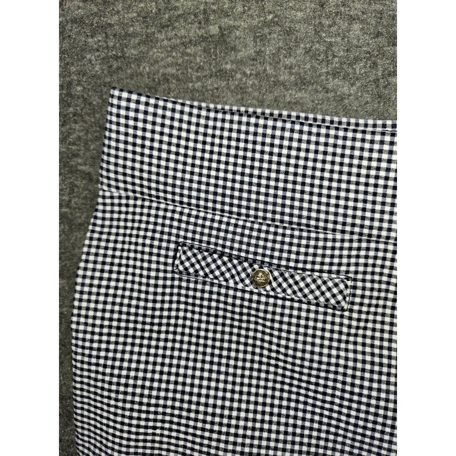 Anne Klein Anne Klein Pants Women's 10 Black Gingham Ankle Pull On Workwear Casual Business Size 32" / US 10 / IT 46 - 7 Thumbnail