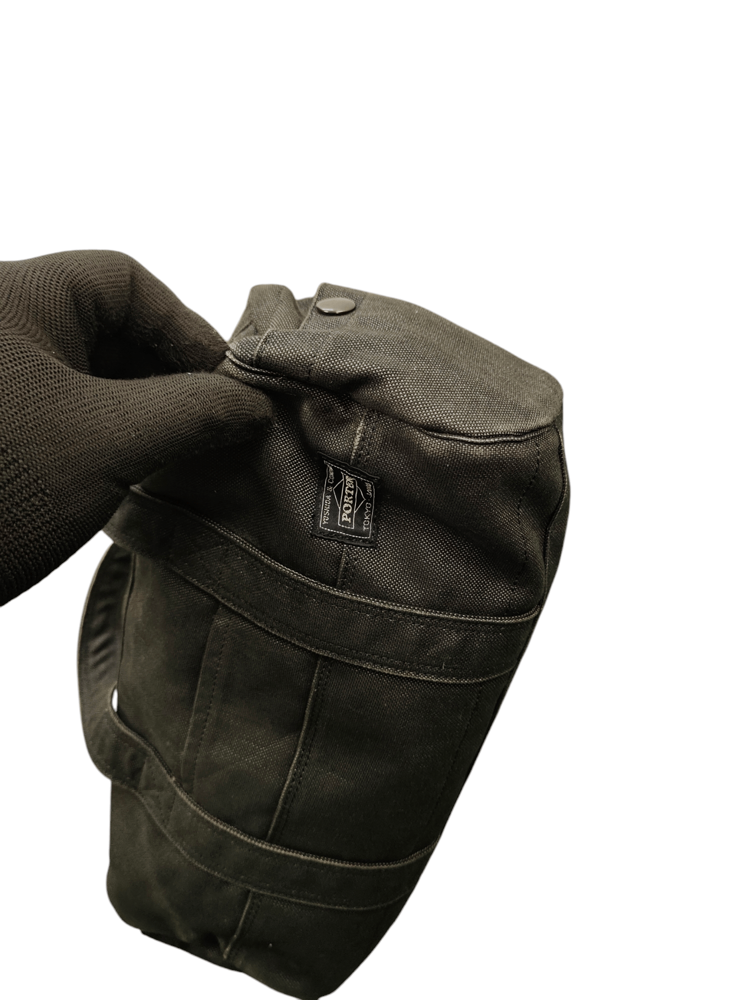 Porter Vintage Porter Japan Black Faded Canvas Small Boston Bag Size ONE SIZE - 10 Thumbnail