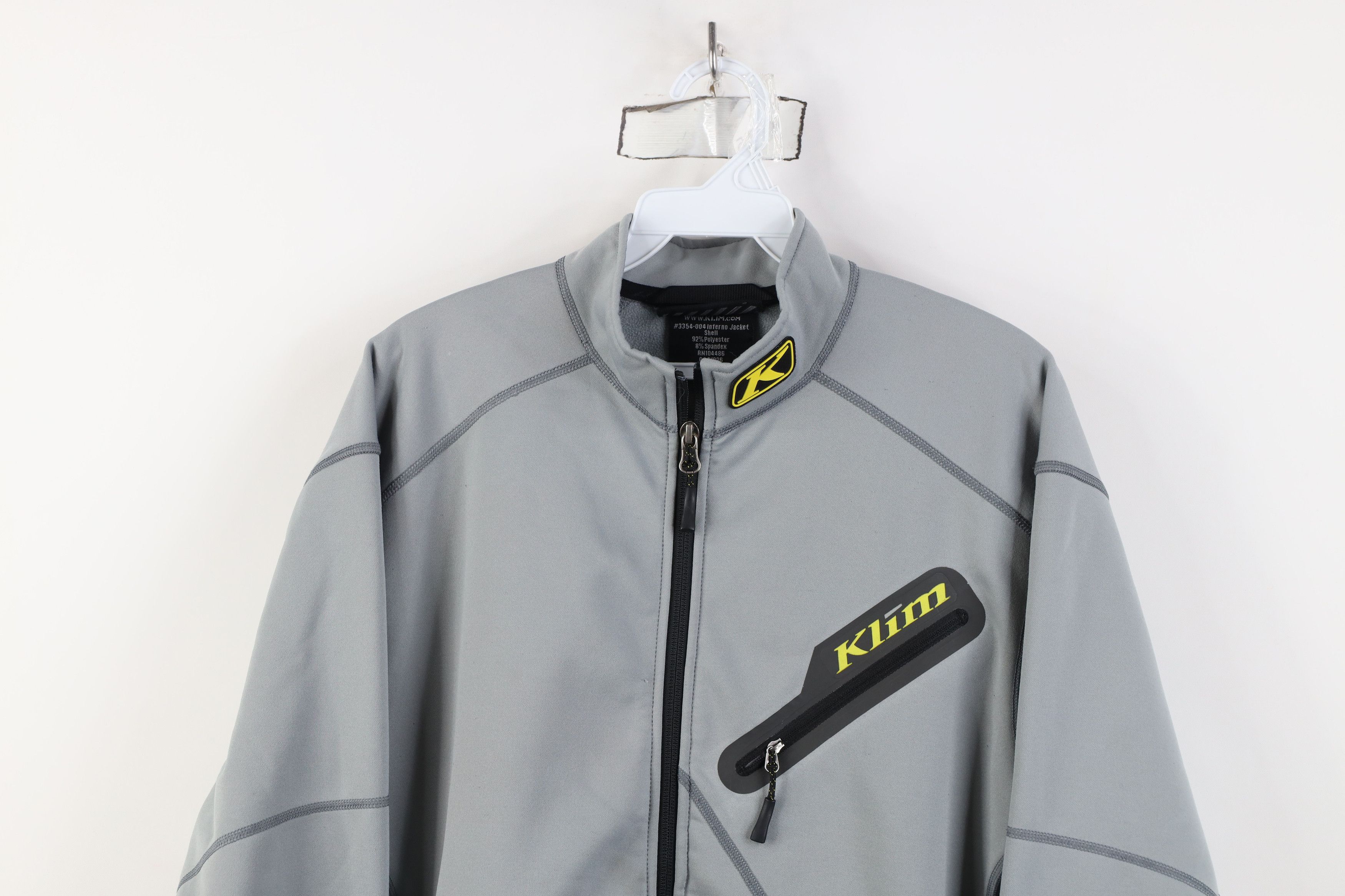 Vintage Klim Racing Inferno Shell Full Zip Motorcycle Jacket Gray Size US L / EU 52-54 / 3 - 2 Thumbnail