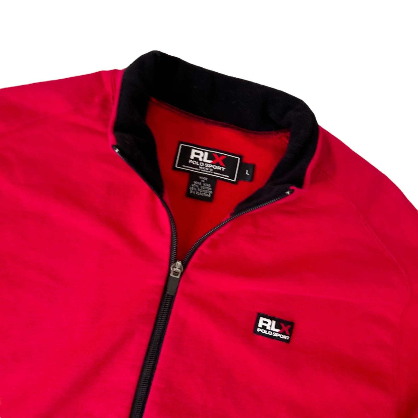 Polo Ralph Lauren Vintage RLX Polo Sport Red Full Zip Sweatshirt Sz L Size US L / EU 52-54 / 3 - 1 Thumbnail