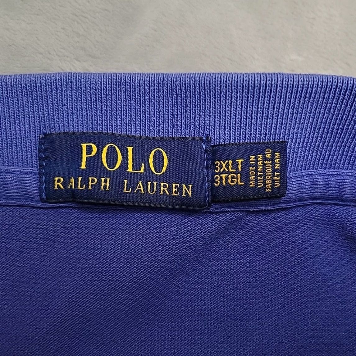 Polo Ralph Lauren Polo Ralph Lauren Shirt Mens 3XLT Blue 100% Cotton Short Sleeve Polo, Golf Casual, Big & Tall Size US XXL / EU 58 / 5 - 4 Thumbnail