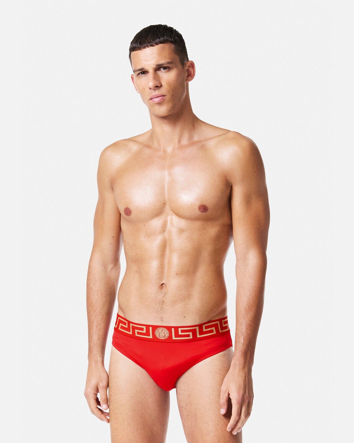 Versace VERSACE red swim briefs w barocco print inside 8 3XL Size US 40 / EU 56 - 2 Thumbnail