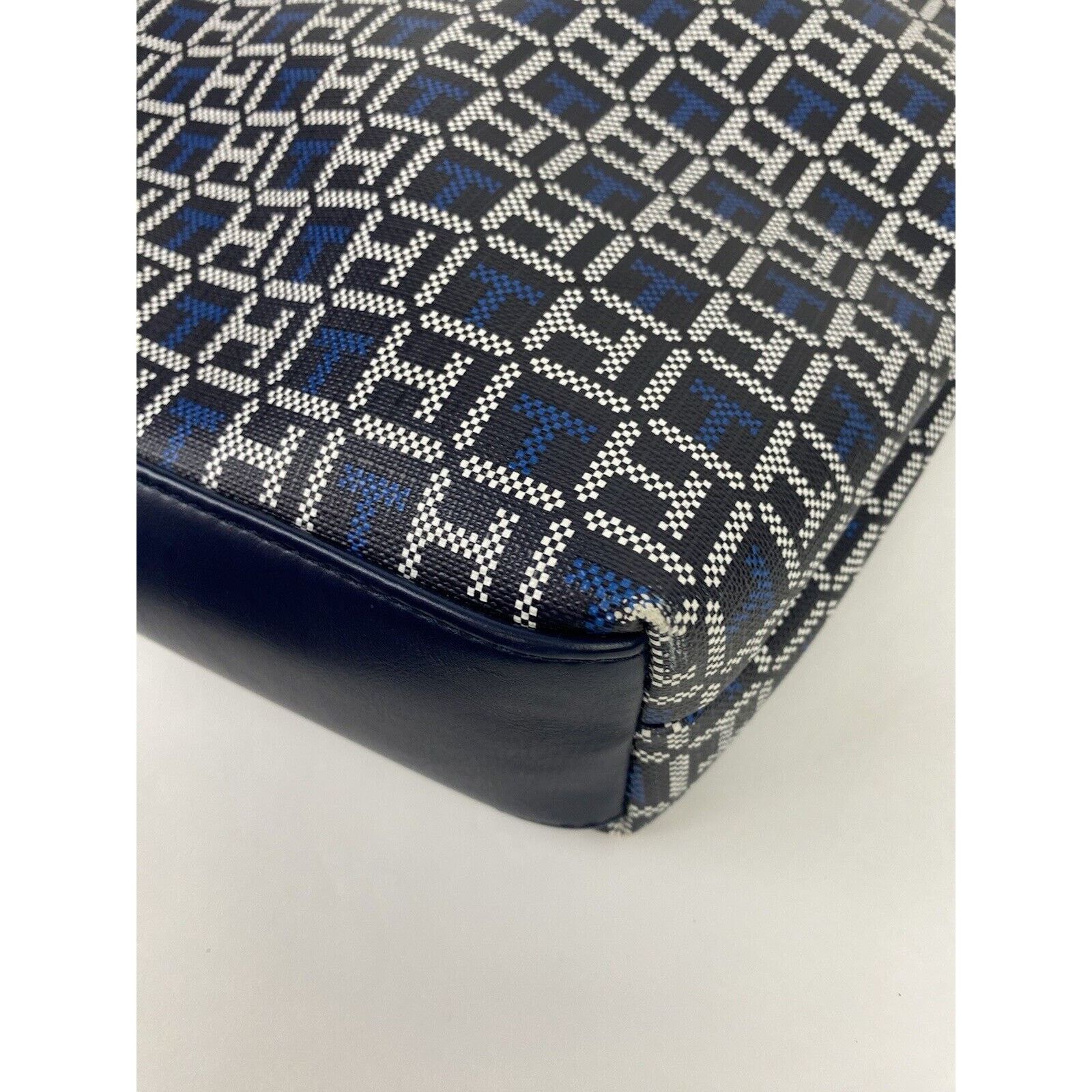 Tommy Hilfiger Tommy Hilfiger Blue Tote Logo Monogram Purse Shoulder Bag Size ONE SIZE - 15 Thumbnail