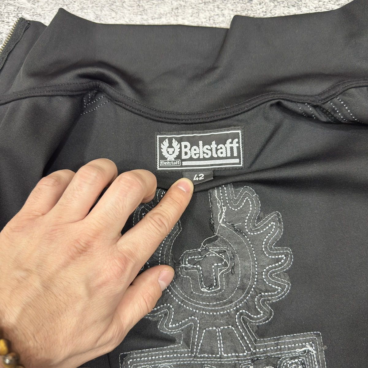 Belstaff × Designer Belstaff Womens Black Taped Track Jacket M size 42 Size M / US 6-8 / IT 42-44 - 10 Thumbnail