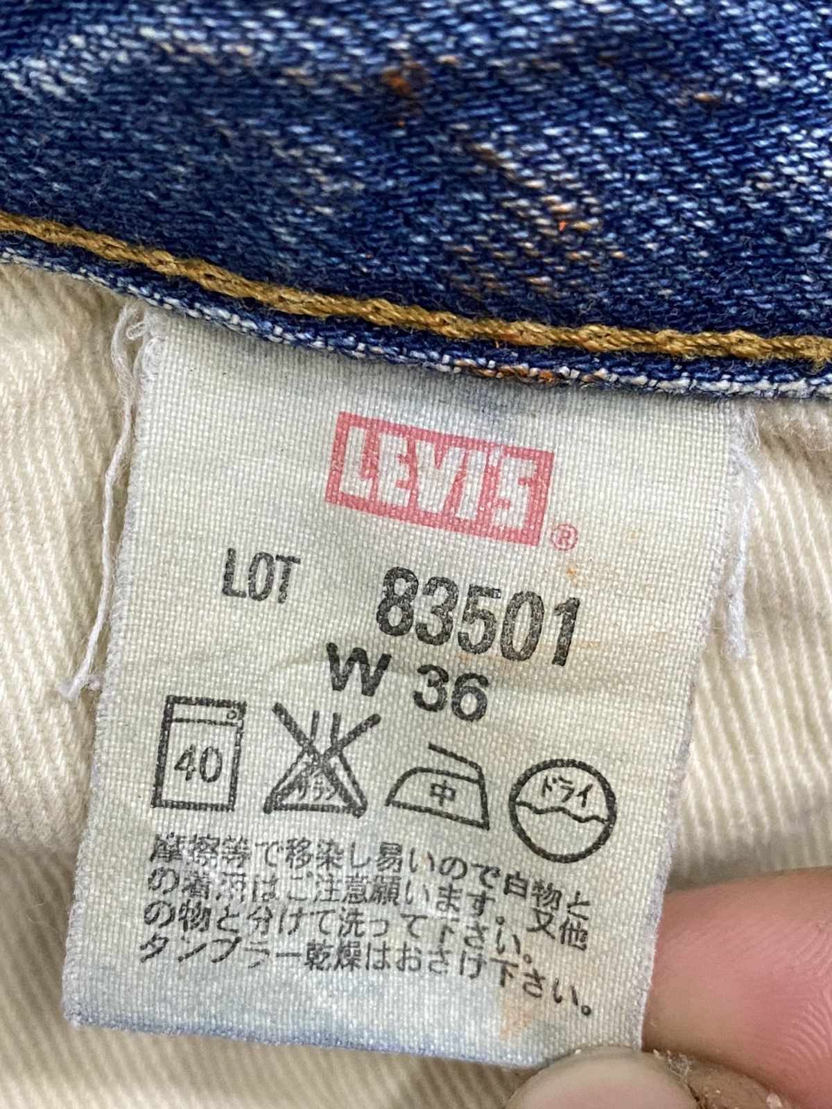 Levi's Vintage 90s Levis 501 Japan Selvedge Button Fly J09 Distress Size US 34 / EU 50 - 19 Thumbnail