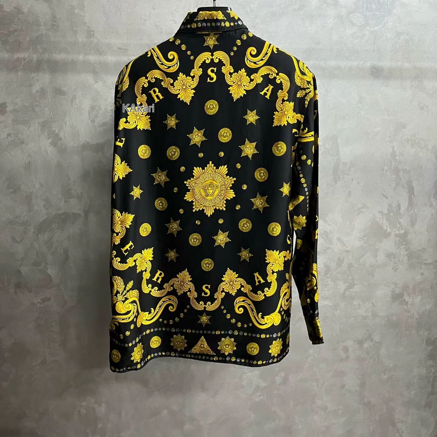 Versace Versace Black Pattern Print Lapel Shirt Size US XXS / EU 40 - 5 Thumbnail