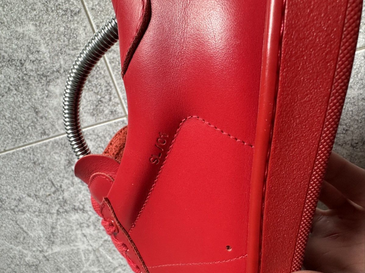 Saint Laurent Paris Saint Laurent SL01 Red Leather Low Sneakers Size US 9 / EU 42 - 12 Thumbnail