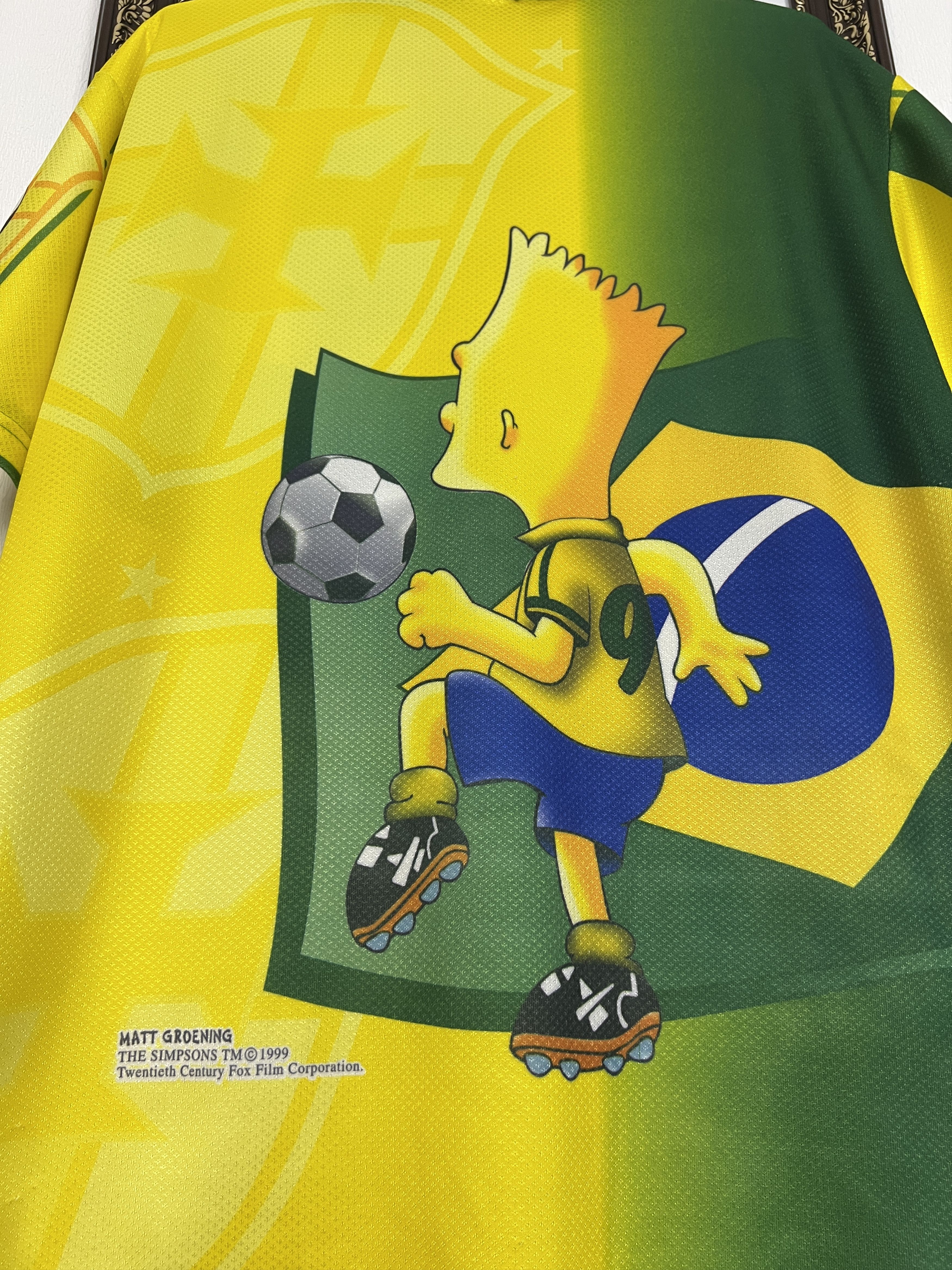 The Simpsons Vintage The Simpsons Bart Brazil Football Shirt Soccer XL Size US XL / EU 56 / 4 - 15 Thumbnail