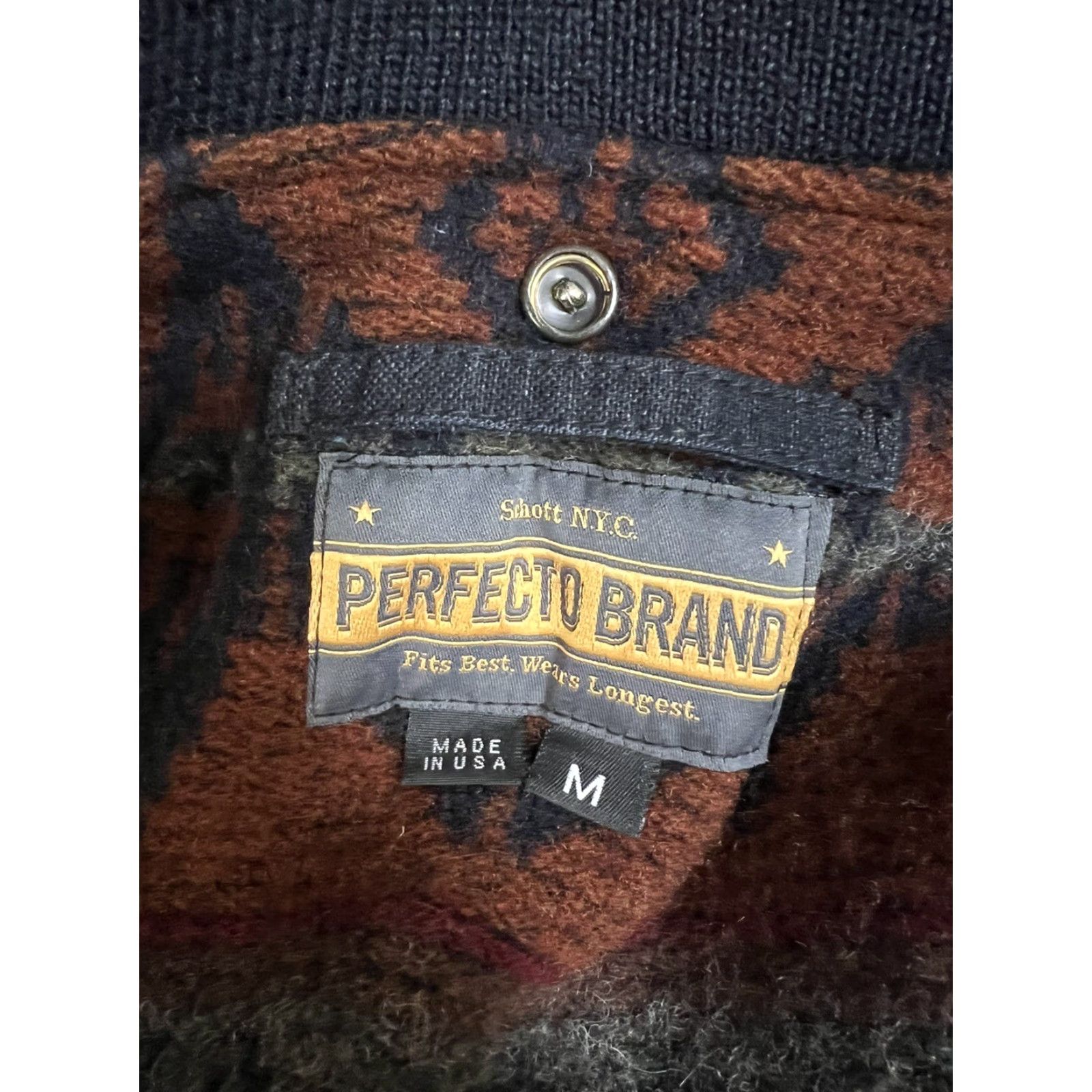 Schott VINTAGE Schott NYC Cone Denim Perfecto Woolrich Aztec Wool Zip Jacket M Size US M / EU 48-50 / 2 - 7 Thumbnail