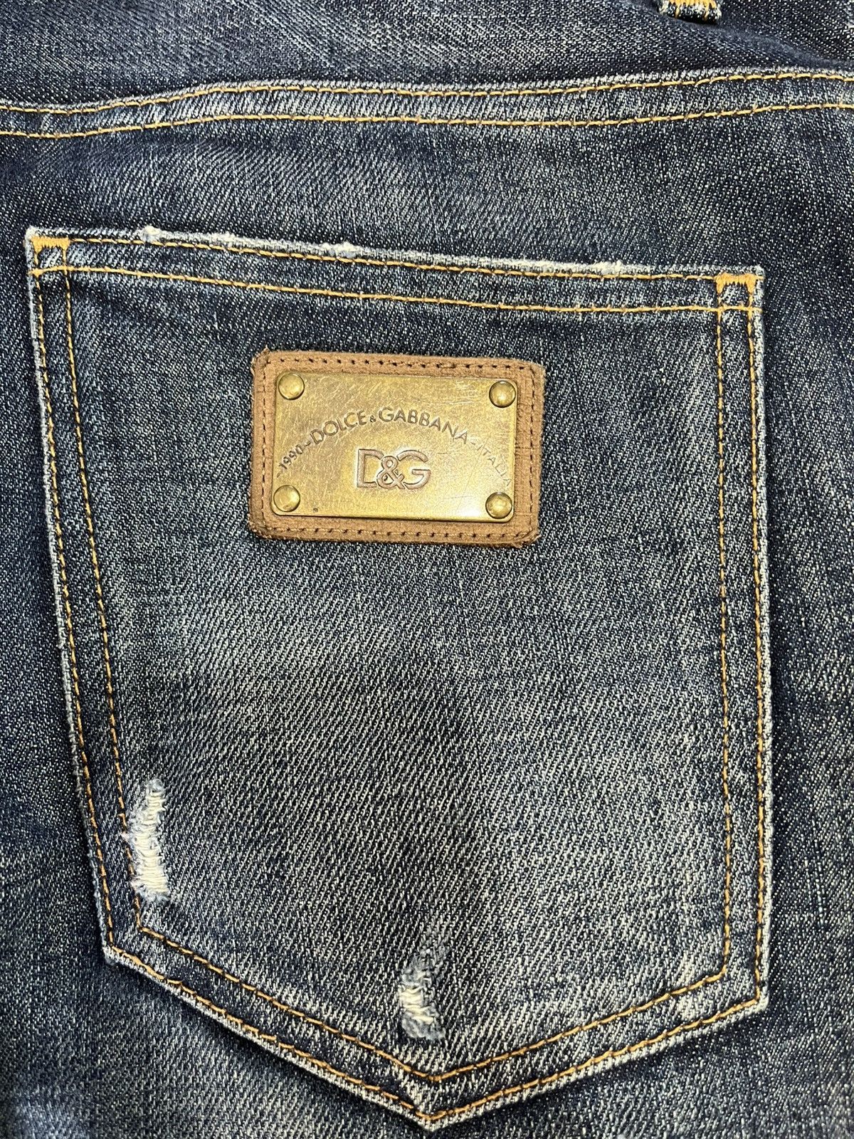 Dolce & Gabbana D&G (Dolce & Gabbana) Dark Blue Straight Leg Jeans Size US 38 / EU 54 - 5 Thumbnail