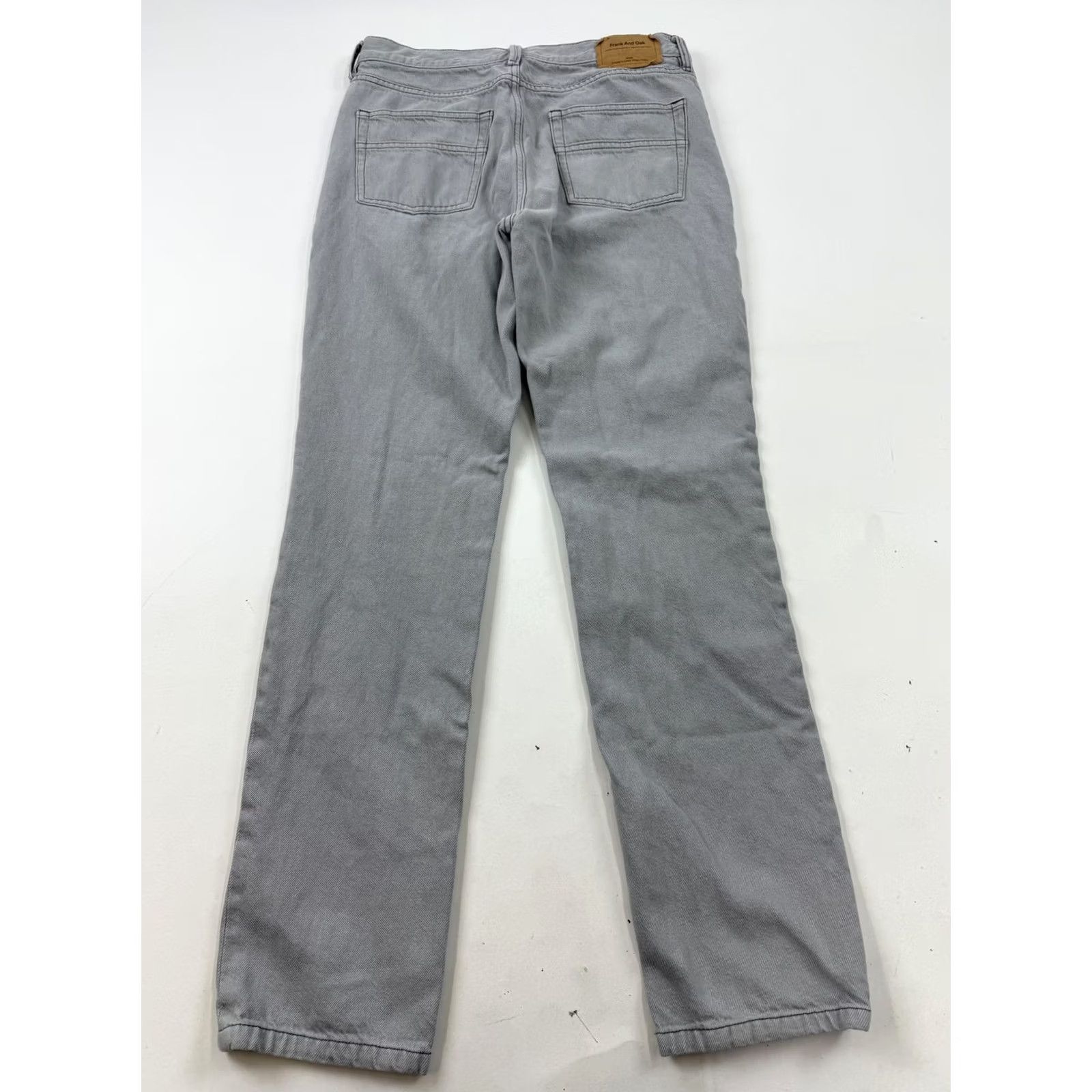 Denime Frank & Oak Jeans Mens 31x30 Gray Slim Straight Denim Light Wash Pants Size US 31 - 7 Thumbnail