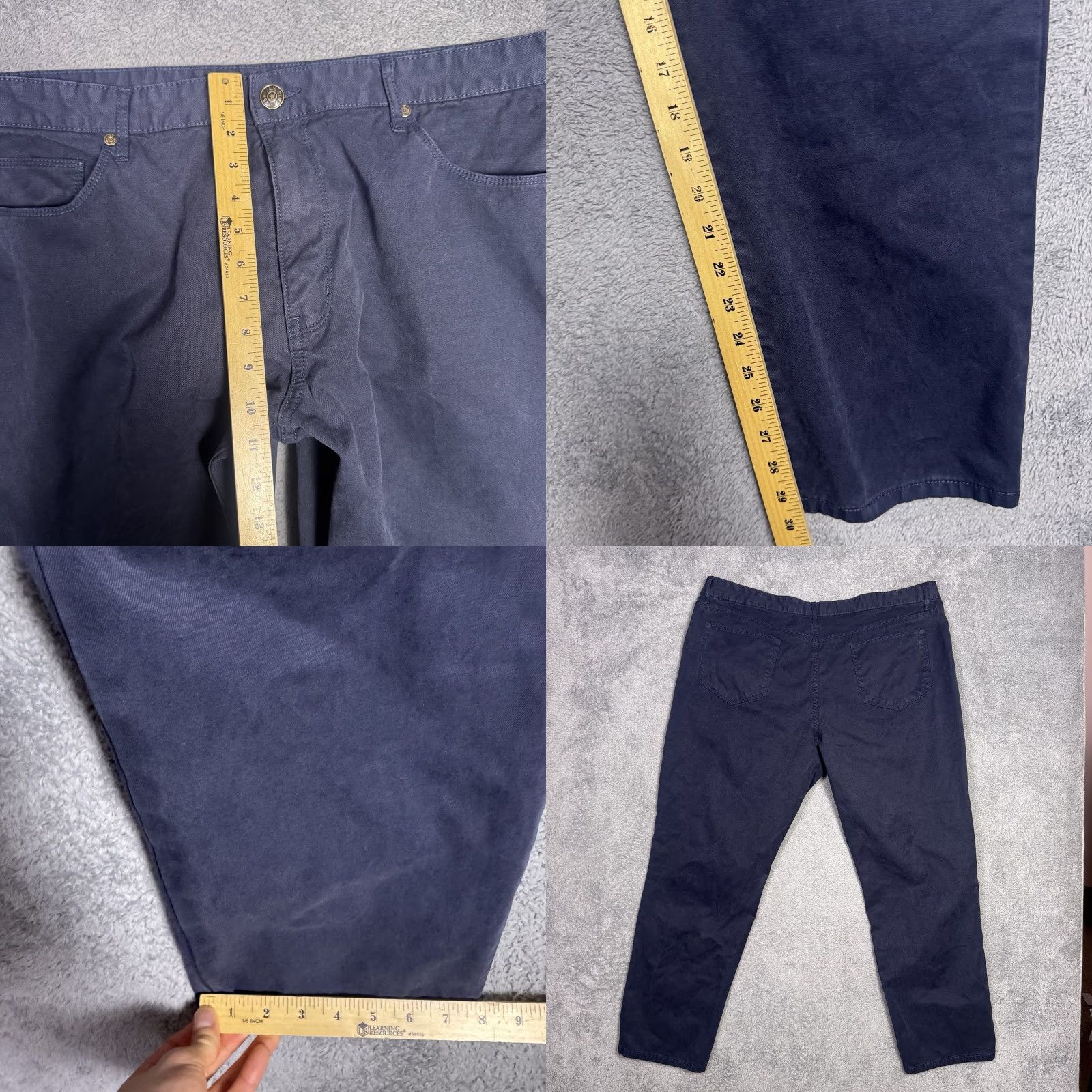 Johnston & Murphy Johnston & Murphy Pants Men's 40x30 Chino Flat Front Canvas Brushed Navy Twill Stretch Classic Slax? Size US 40 / EU 56 - 8 Thumbnail