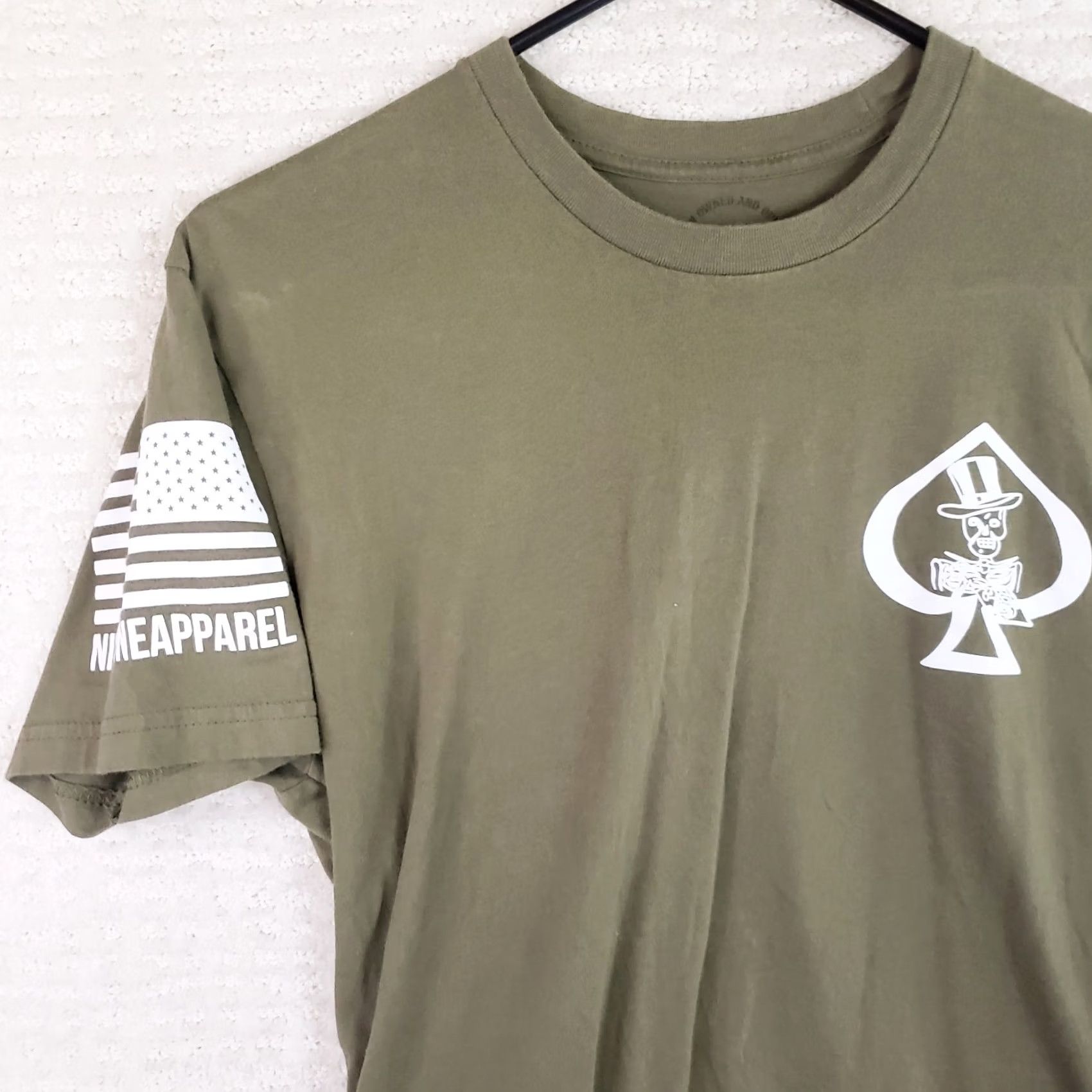 Vintage Nine Line Shepard Tactical Dollar Bill Green American Flag T Shirt Mens S Crew Neck Short Sleeve Cotton Jersey Logo Graphic All Over 19" AtoA Size US S / EU 44-46 / 1 - 2 Thumbnail
