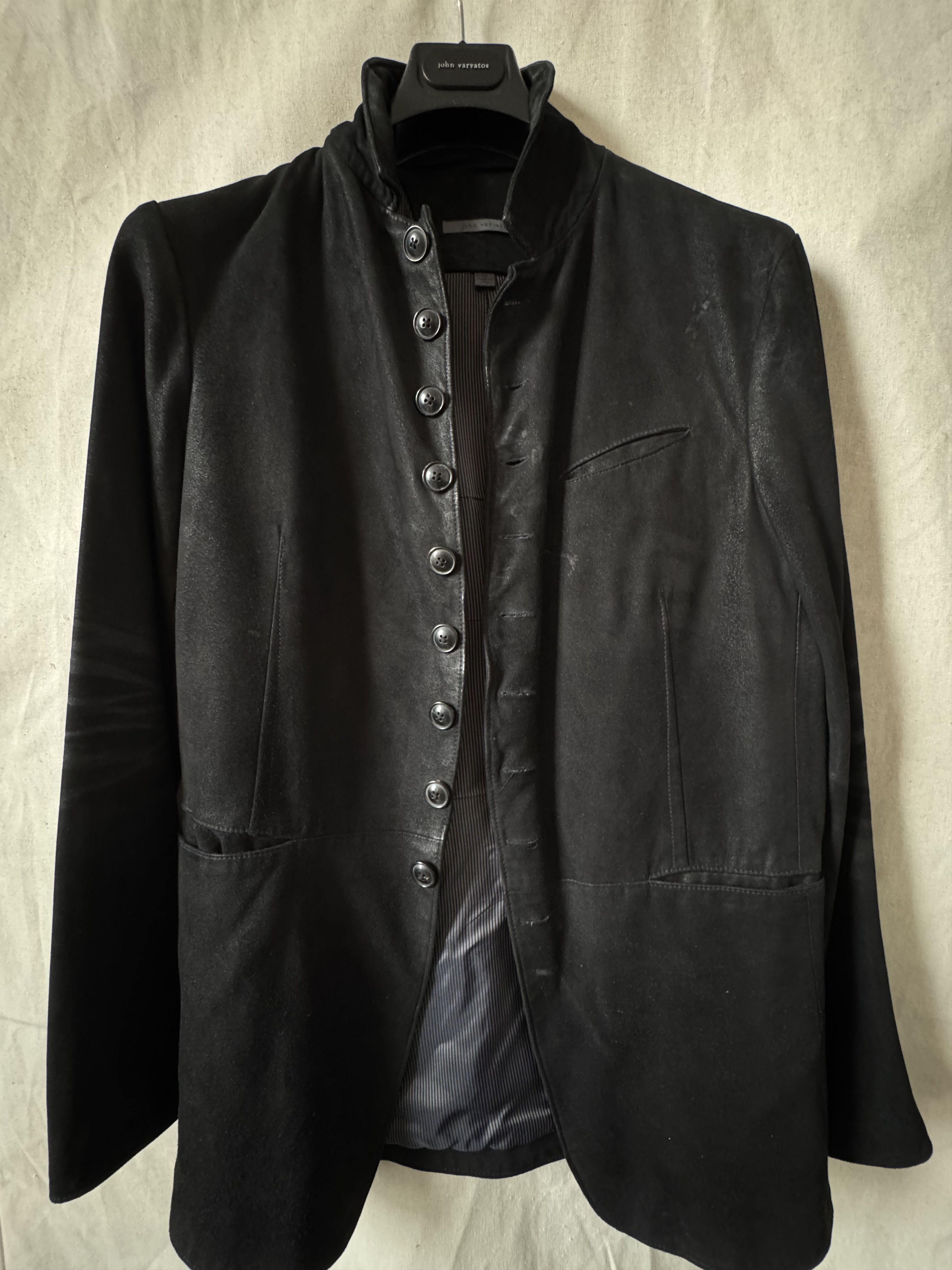 John Varvatos JOHN VARVATOS WOODWARD MULTIBUTTON JACKET (BLACK/SUEDE) Size 46R - 1 Thumbnail