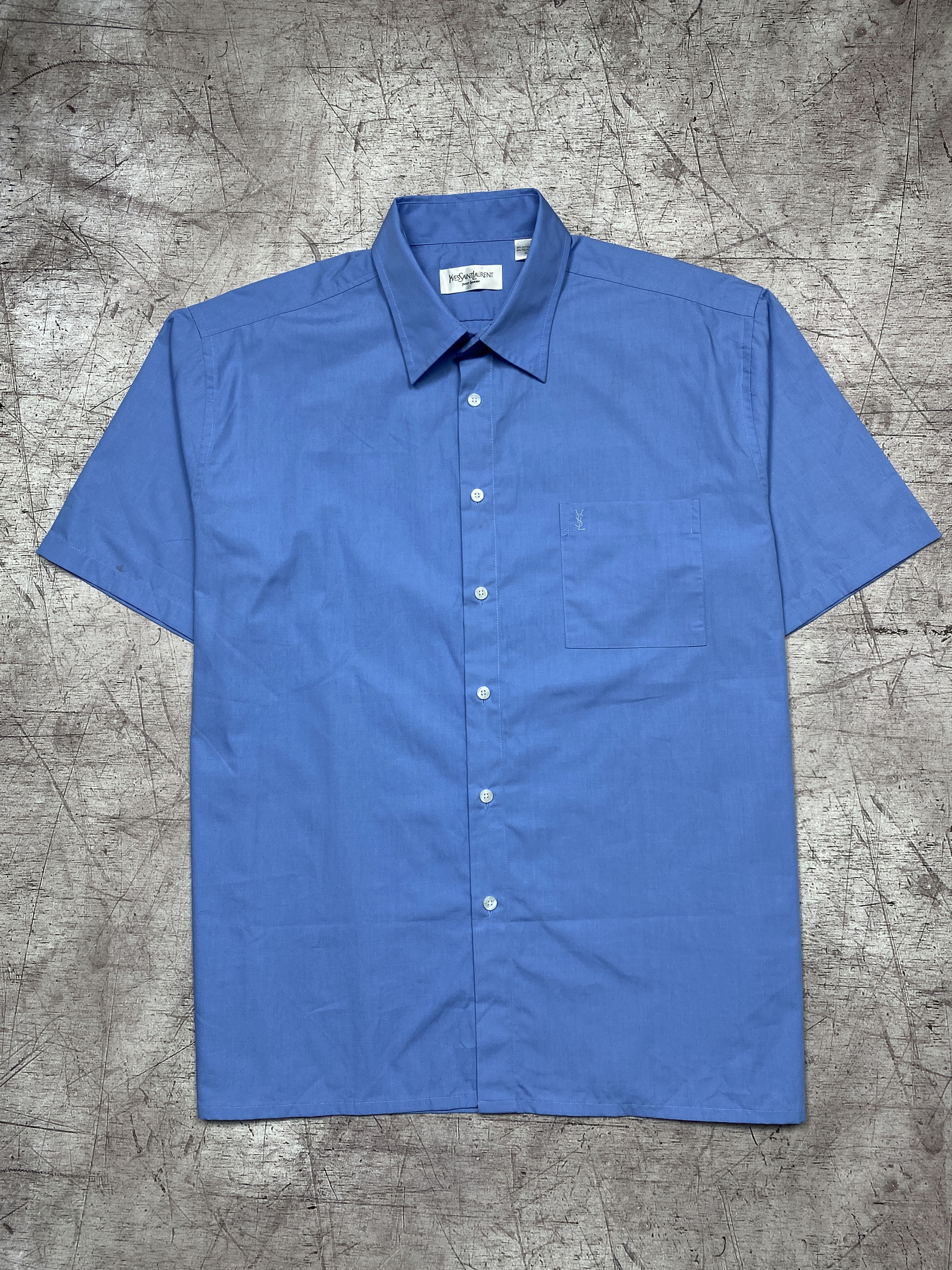 Yves Saint Laurent Yves Saint Laurent YSL Vintage Mens Short Sleeve Shirt Size US XL / EU 56 / 4 - 1 Thumbnail